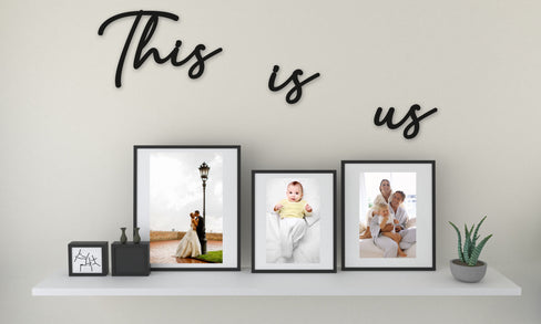 This Is Us Word Art - Wooden Word Text Art - House Home Art Gift - Font 2