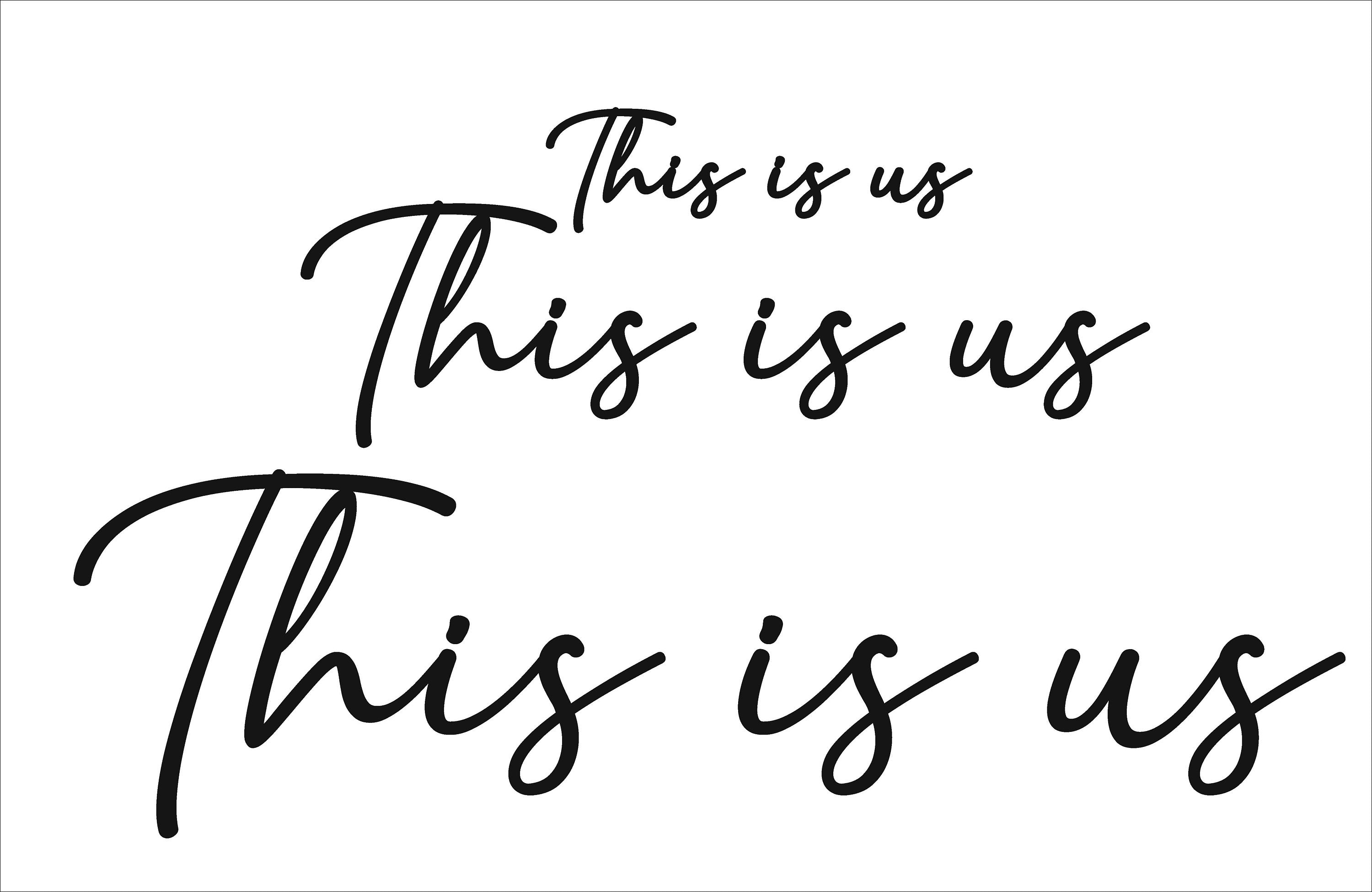 This Is Us Word Art - Wooden Word Text Art - House Home Art Gift - Font 2