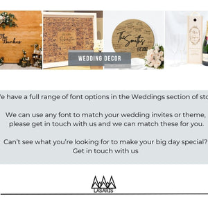 Jigsaw Guestbook Personalised with Sign Framed or Unframed - Script Style - Wedding Guestbook