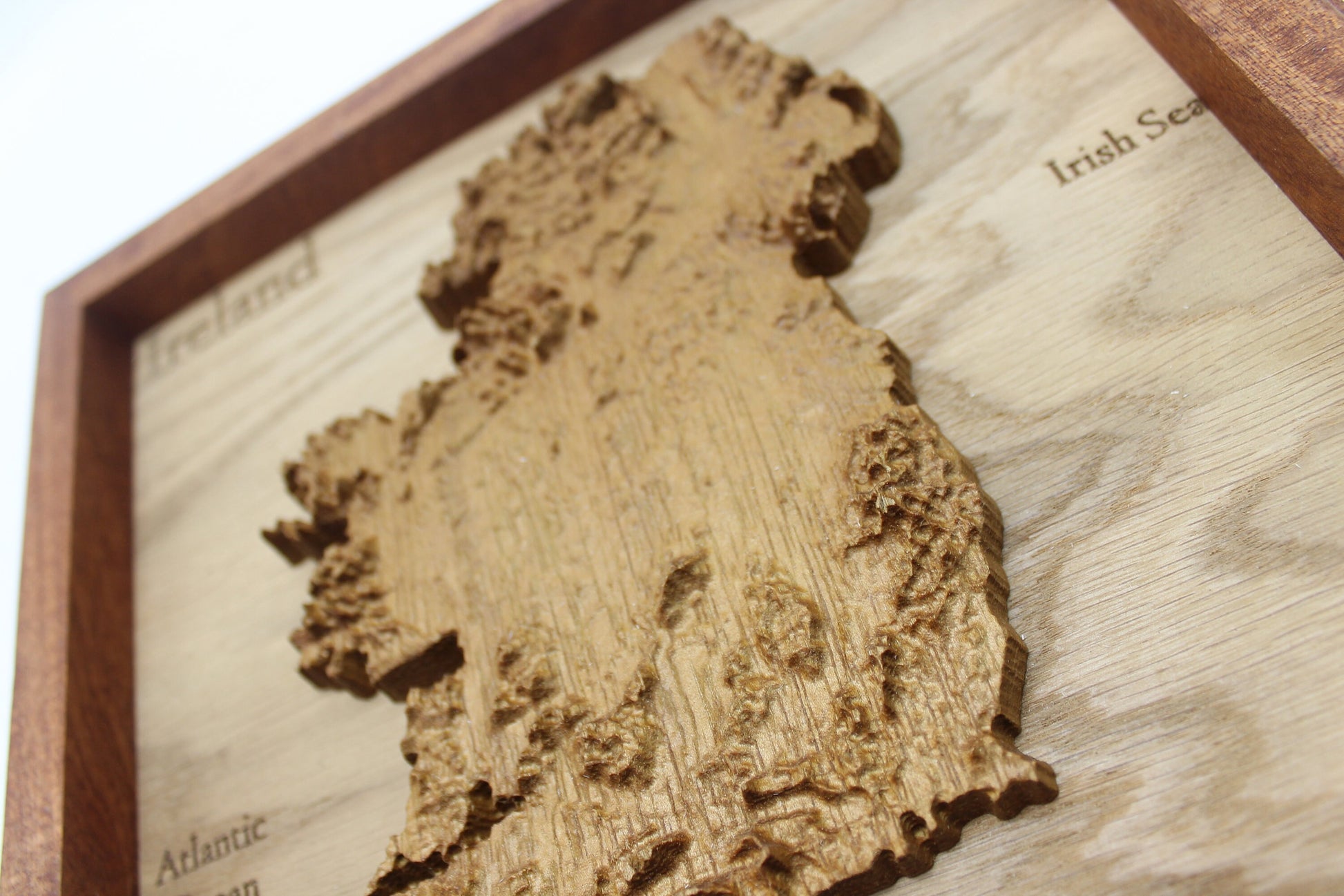 Ireland Topographic Map - Wooden Ireland Map - Ireland Gift - Irish Gift - Emerald Isle Map