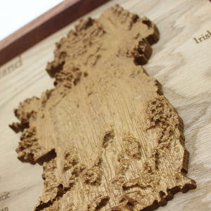 Ireland Topographic Map - Wooden Ireland Map - Ireland Gift - Irish Gift - Emerald Isle Map