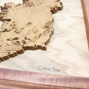 Ireland Topographic Map - Wooden Ireland Map - Ireland Gift - Irish Gift - Emerald Isle Map