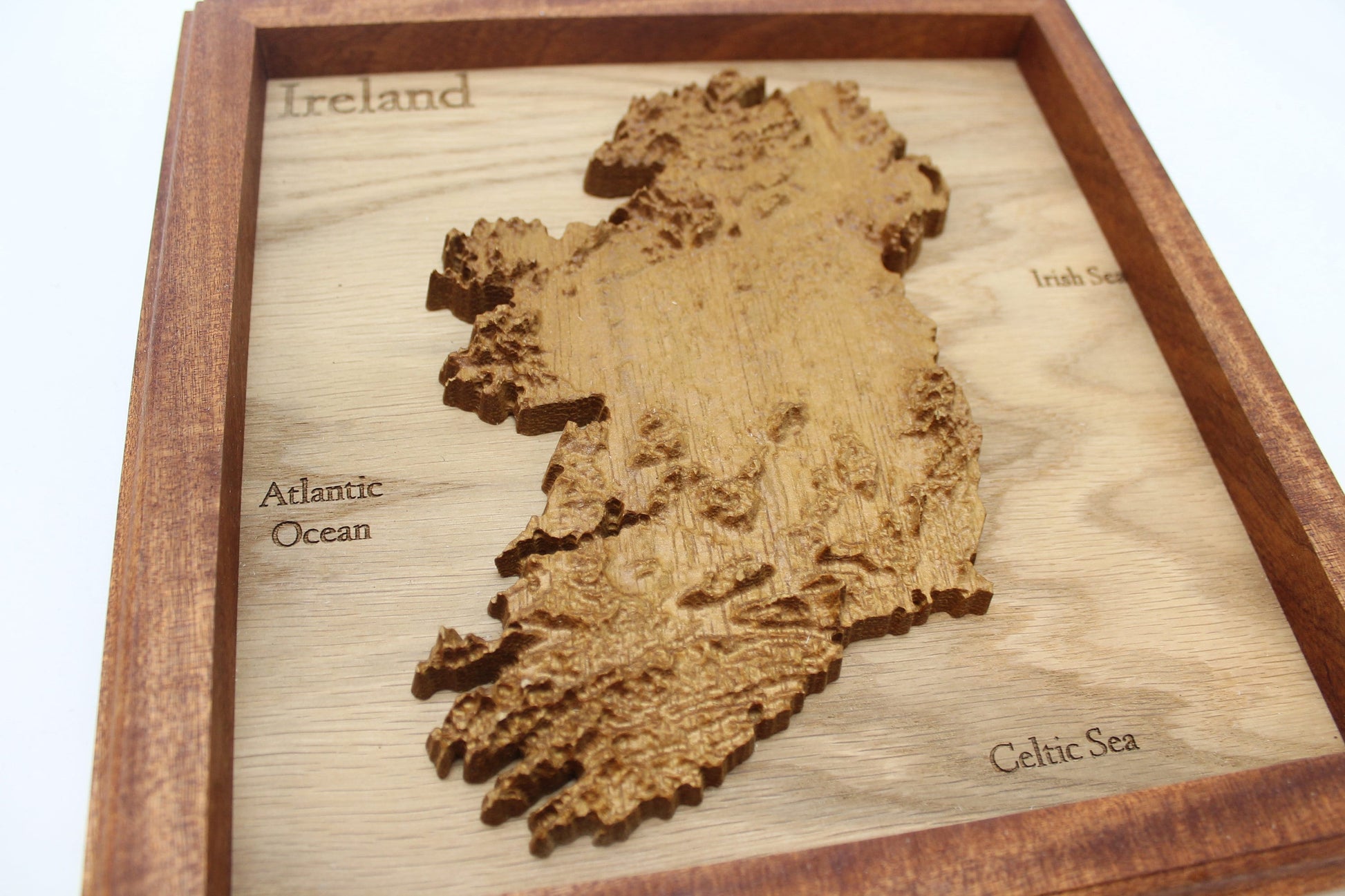 Ireland Topographic Map - Wooden Ireland Map - Ireland Gift - Irish Gift - Emerald Isle Map