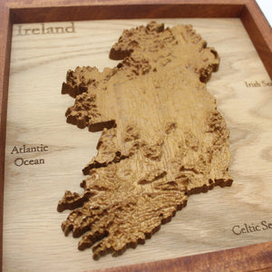 Ireland Topographic Map - Wooden Ireland Map - Ireland Gift - Irish Gift - Emerald Isle Map