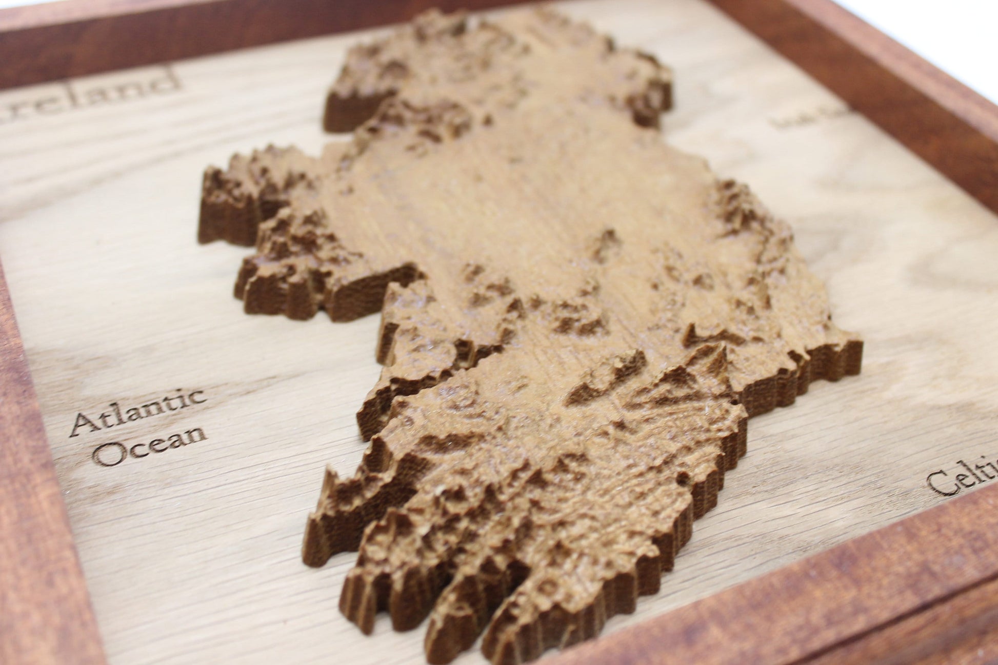 Ireland Topographic Map - Wooden Ireland Map - Ireland Gift - Irish Gift - Emerald Isle Map