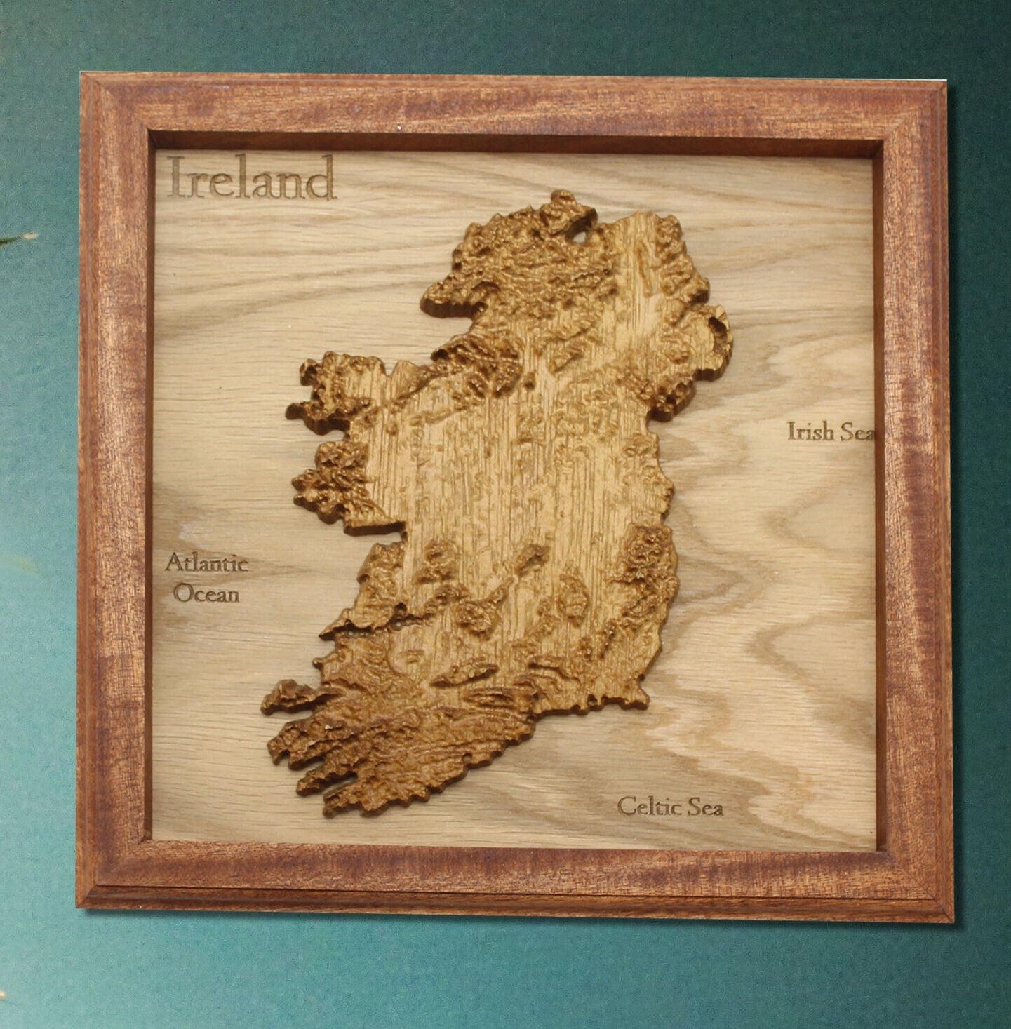 Ireland Topographic Map - Wooden Ireland Map - Ireland Gift - Irish Gift - Emerald Isle Map