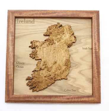 Ireland Topographic Map - Wooden Ireland Map - Ireland Gift - Irish Gift - Emerald Isle Map