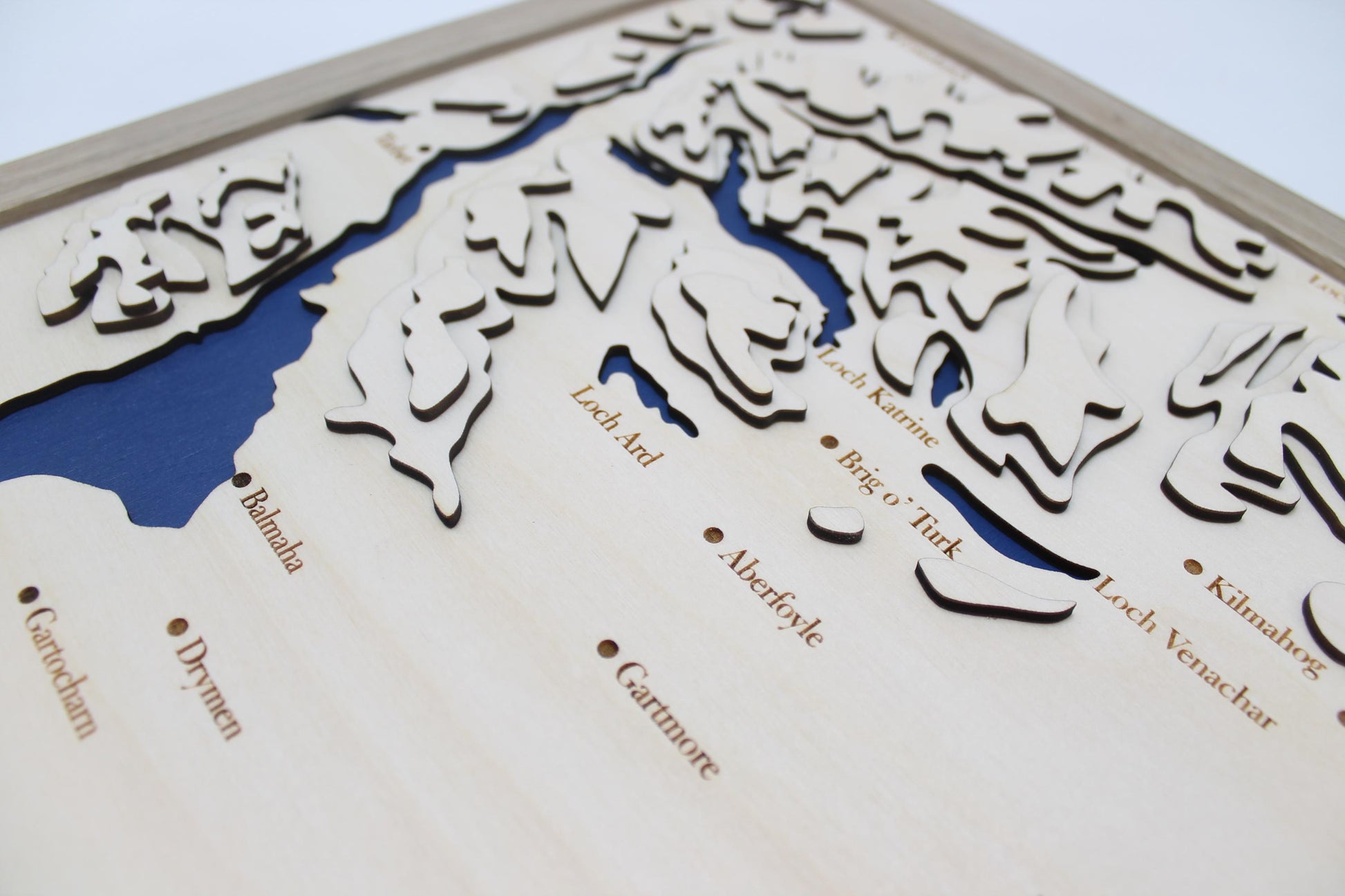 3D Loch Lomond and the Trossachs Map - Wooden Topographical Map