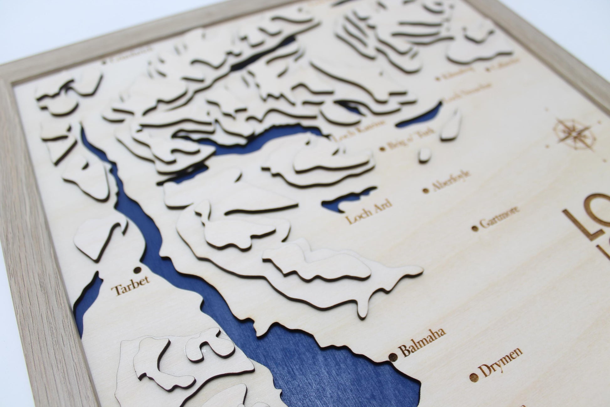 3D Loch Lomond and the Trossachs Map - Wooden Topographical Map