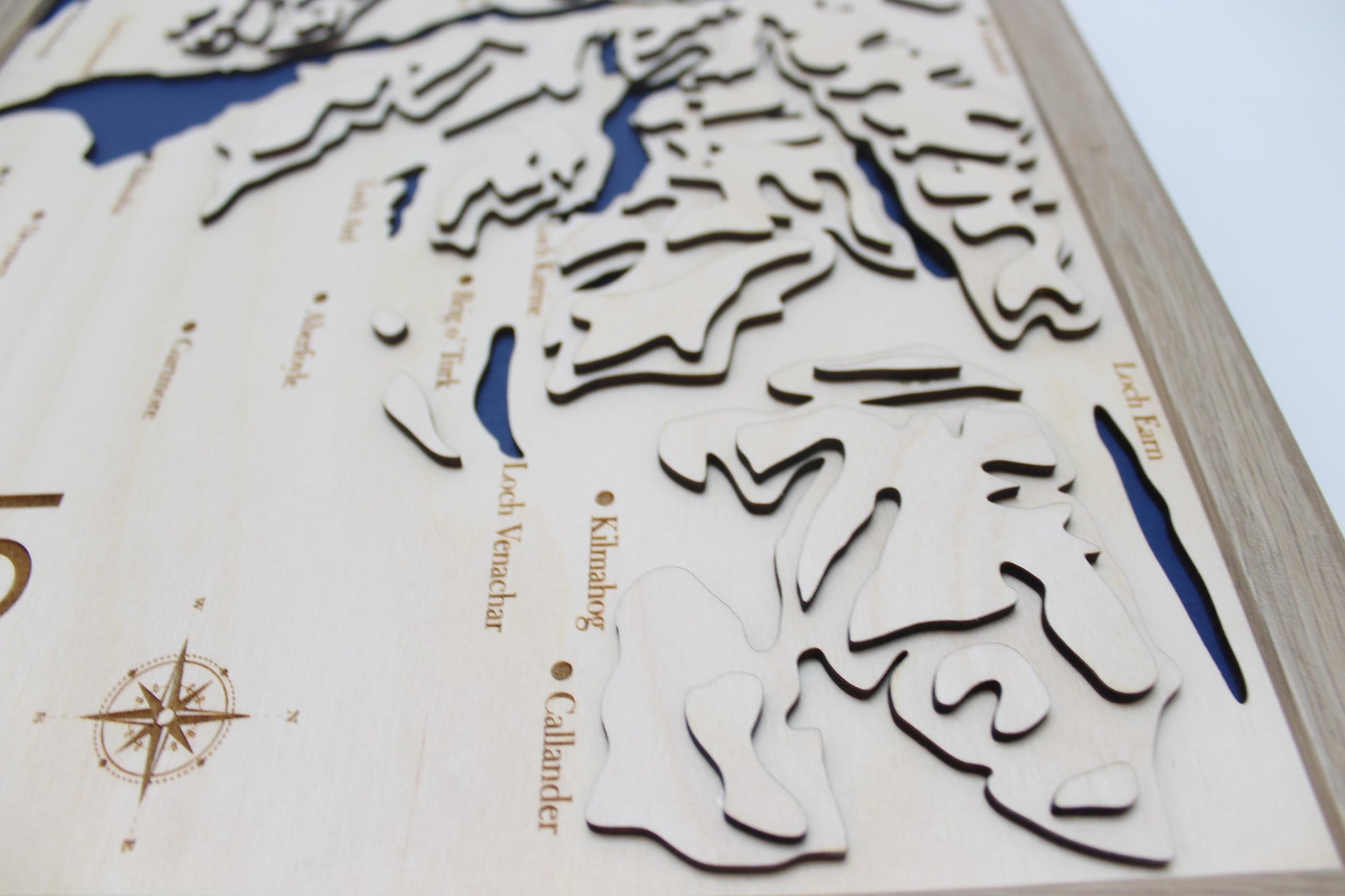 3D Loch Lomond and the Trossachs Map - Wooden Topographical Map