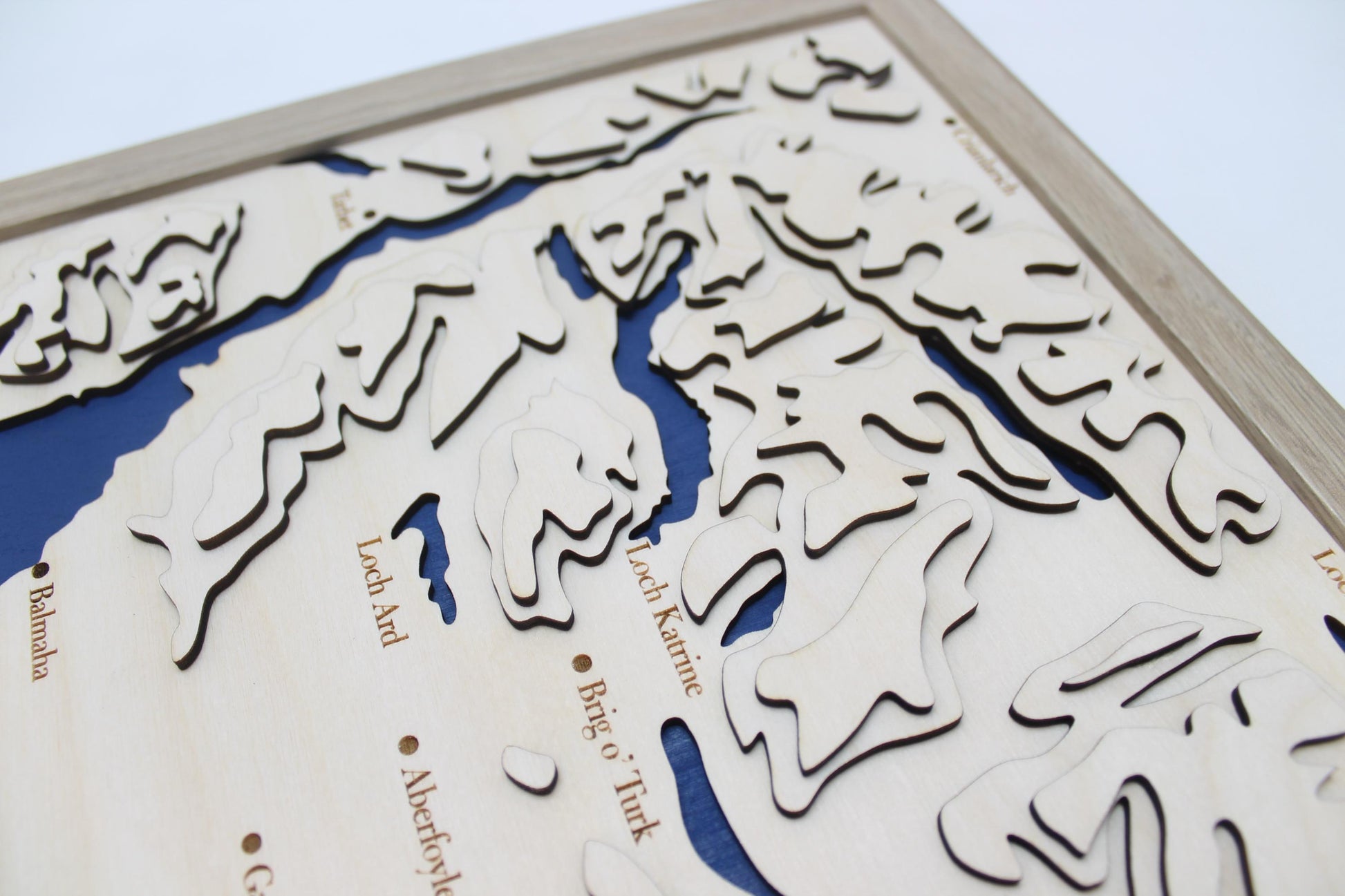 3D Loch Lomond and the Trossachs Map - Wooden Topographical Map