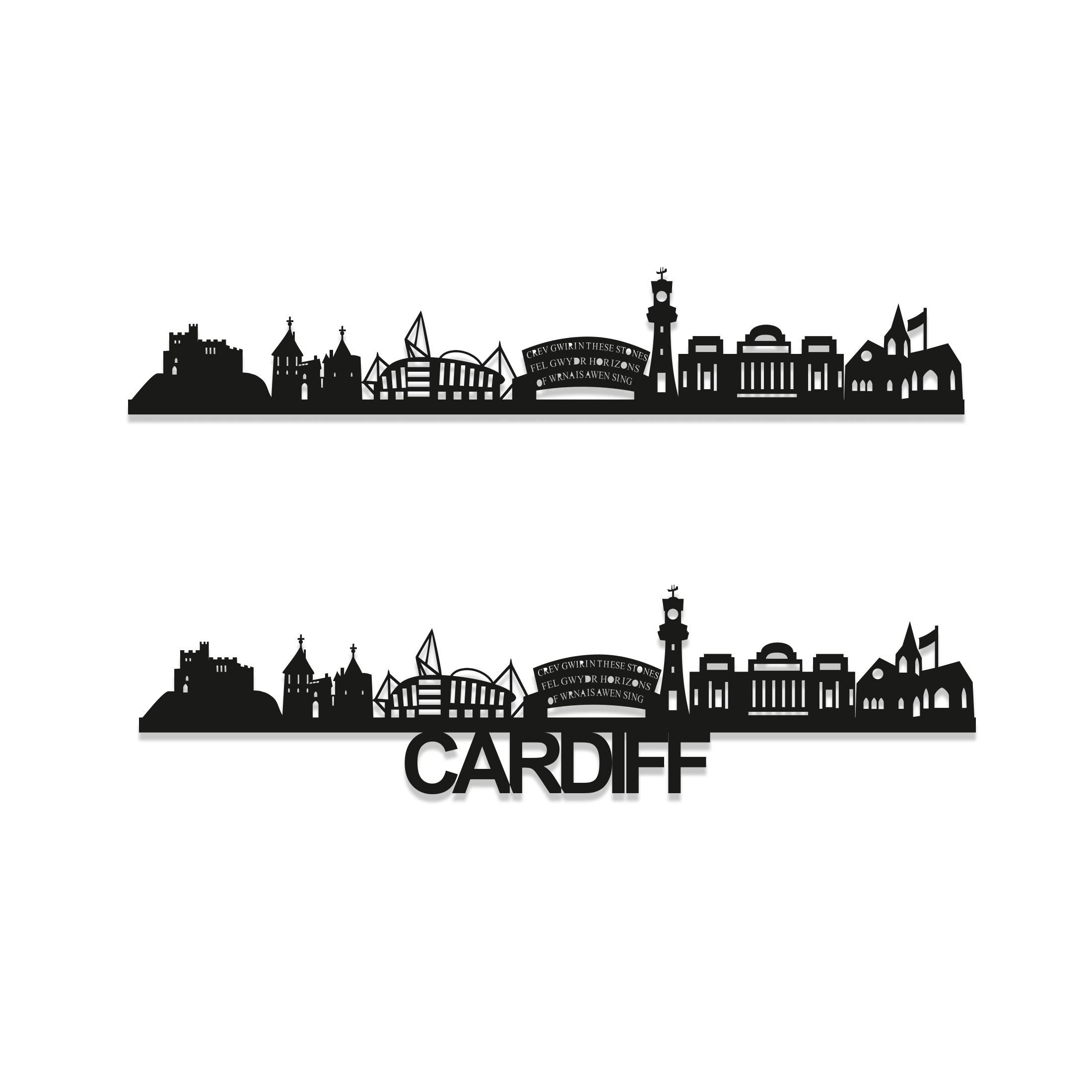 Cardiff Skyline - Cardiff Gift - Skyline Art