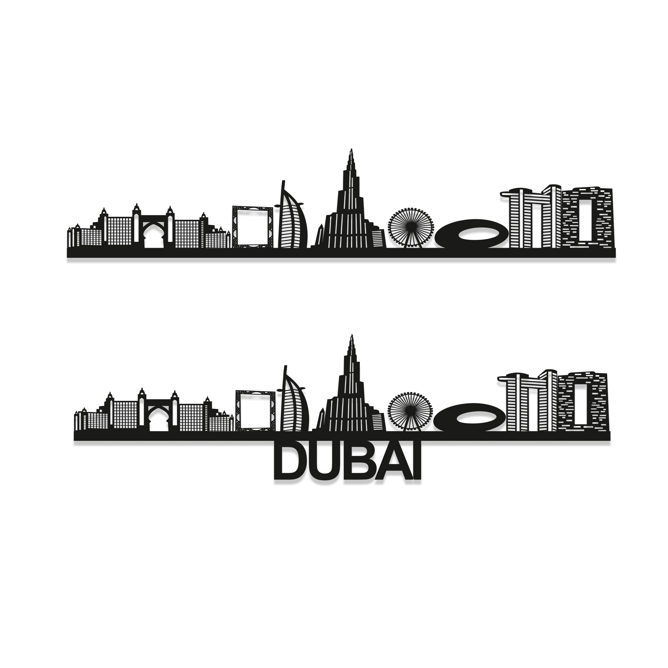 Dubai Skyline - Liverpool Gift - Skyline Art