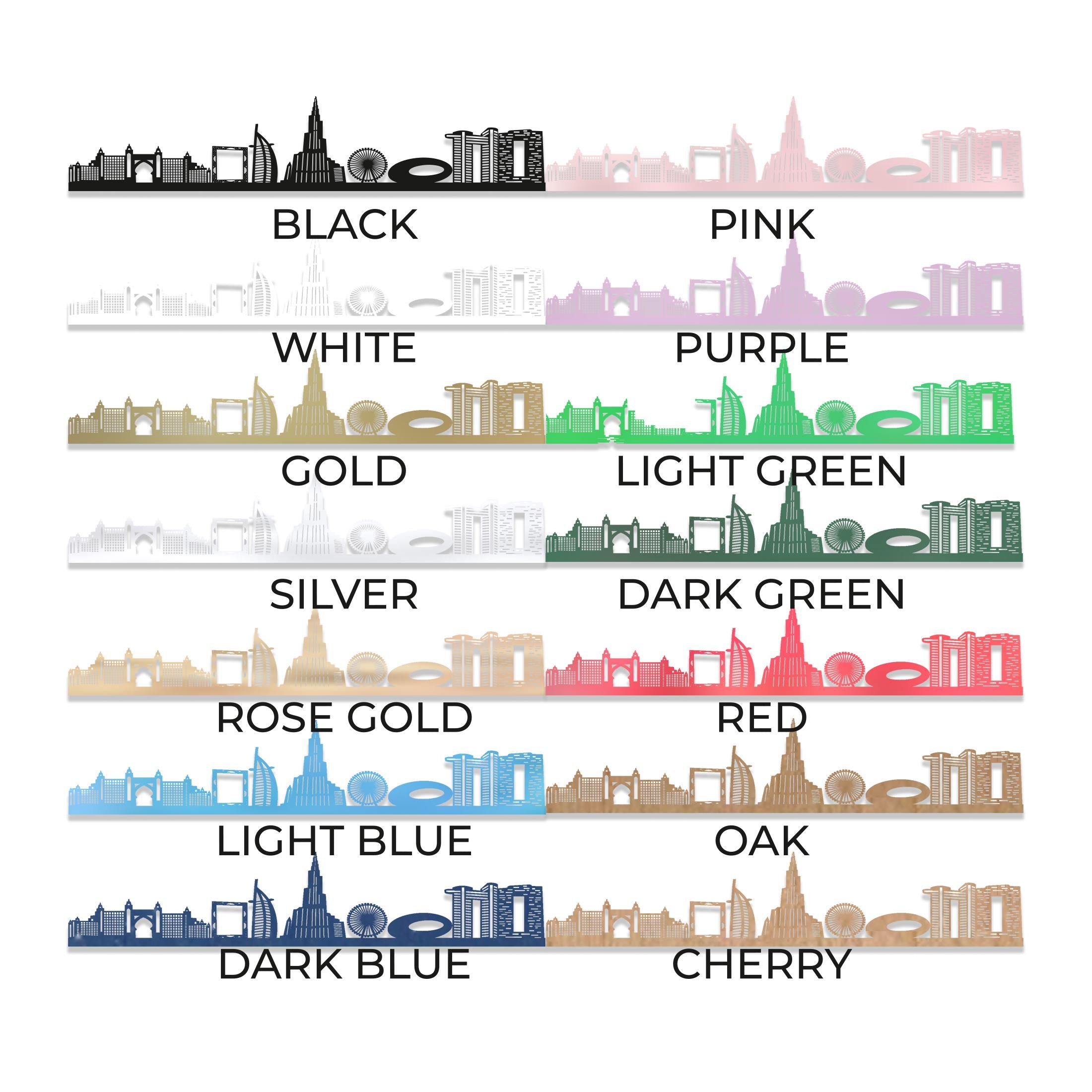 Dubai Skyline - Liverpool Gift - Skyline Art