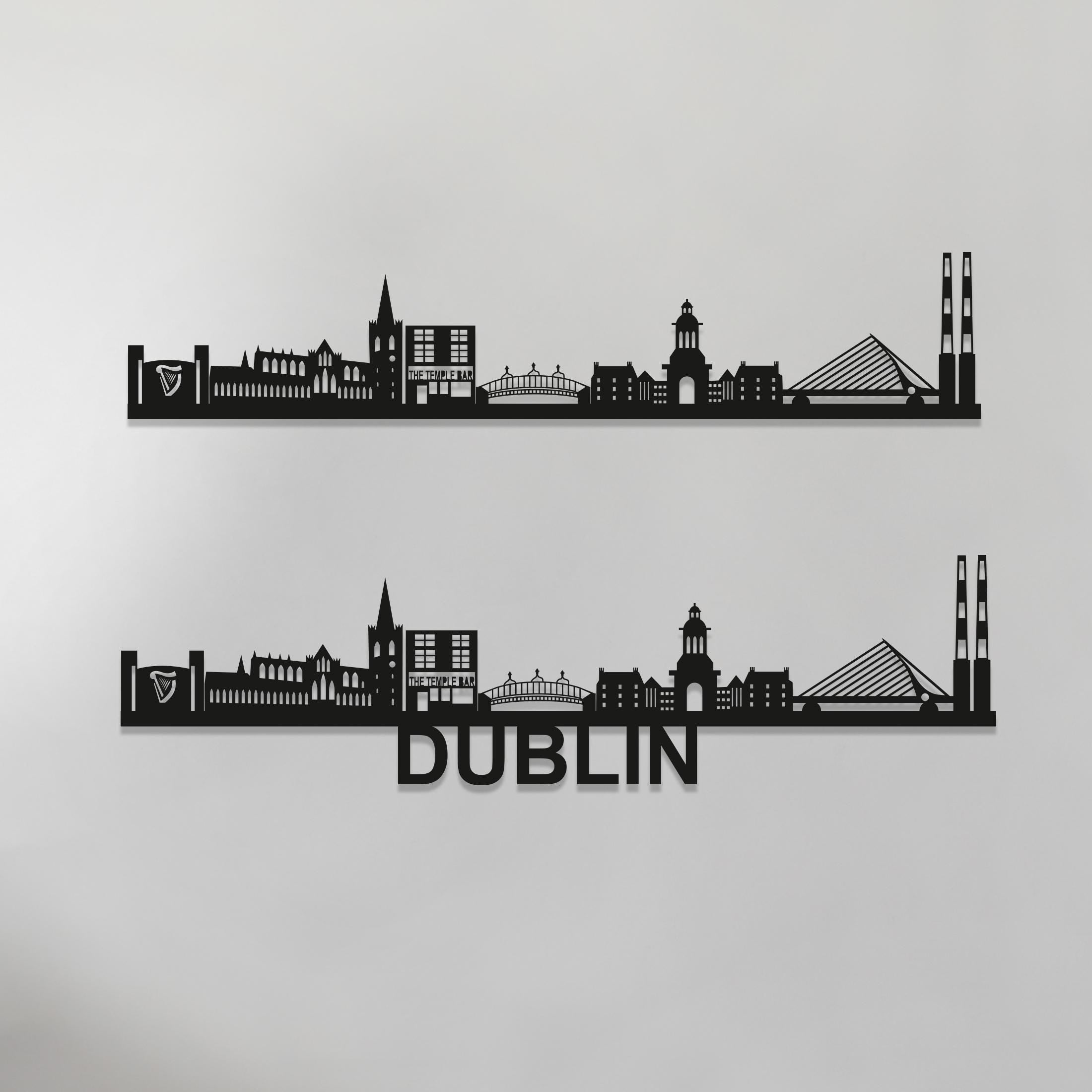 Dublin Skyline Wall Art - Dublin Gift - Skyline Art - Wood Wall Art