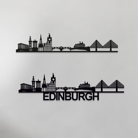 Edinburgh Skyline Wall Art - Edinburgh Gift - Skyline Art - Wood Wall Art