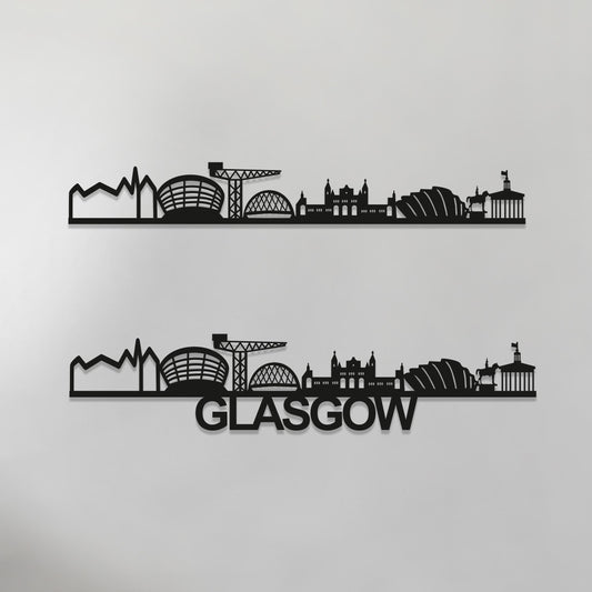 Glasgow Skyline Wall Art - Glasgow Gift - Skyline Art - Wood Wall Art