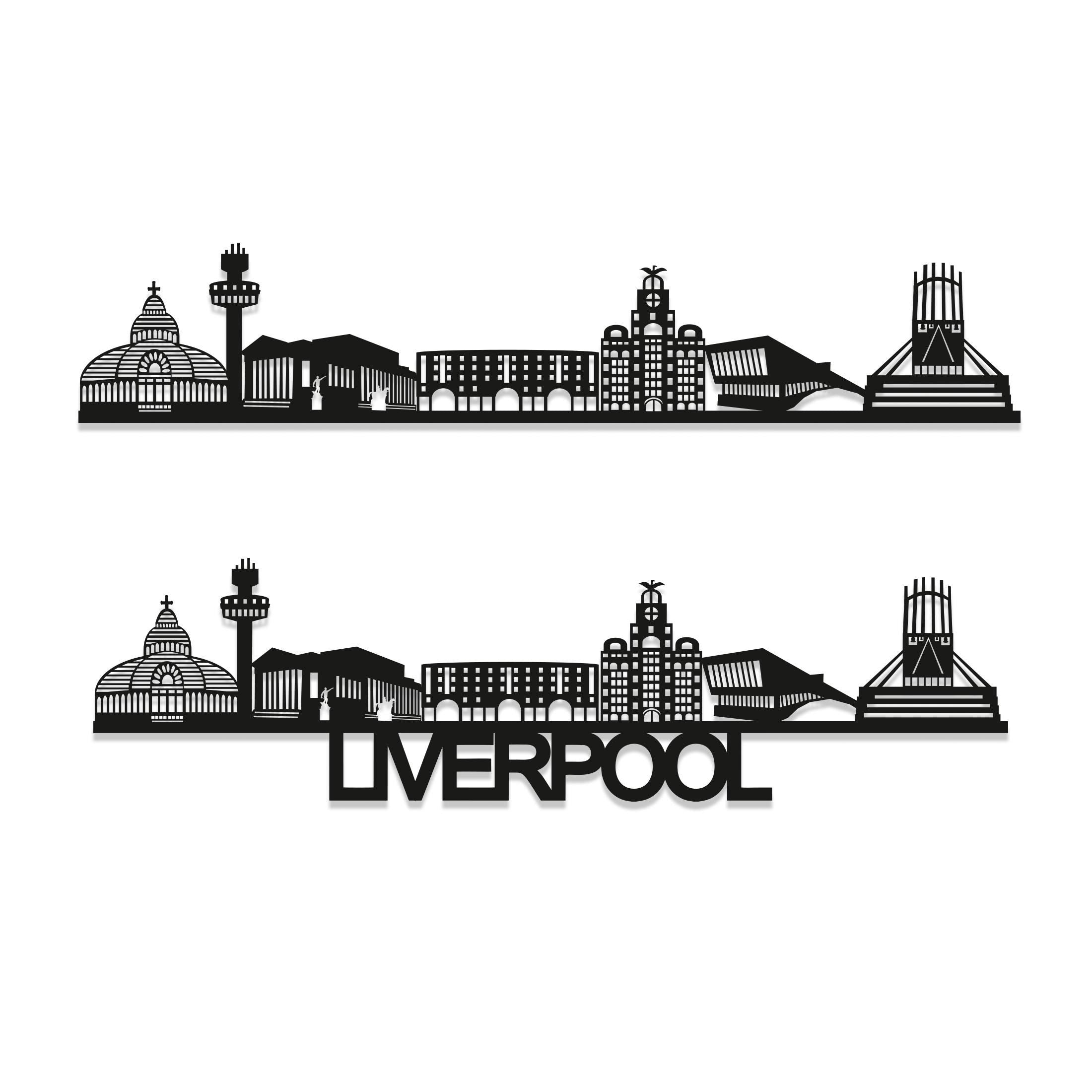 Liverpool Skyline - Liverpool Gift - Skyline Art