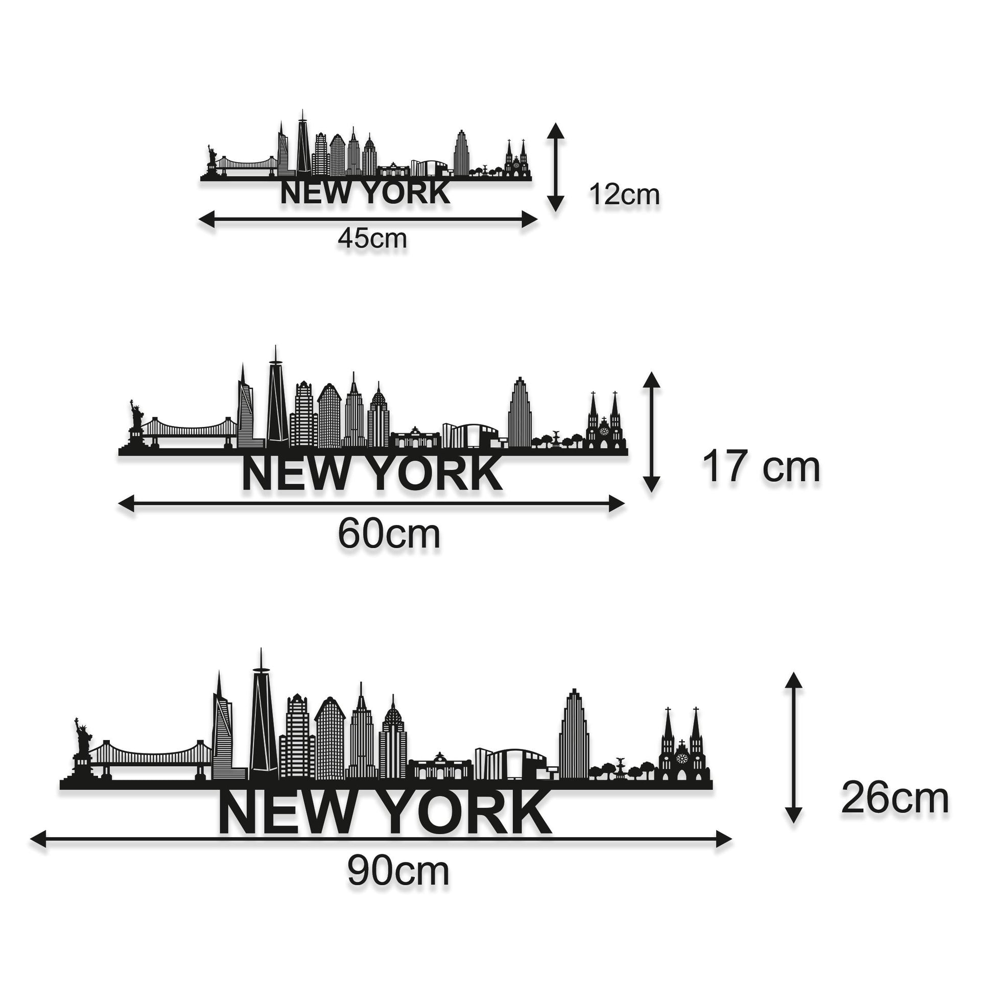 New York Skyline Wall Art - New York Gift - Skyline Art - Wood Wall Art