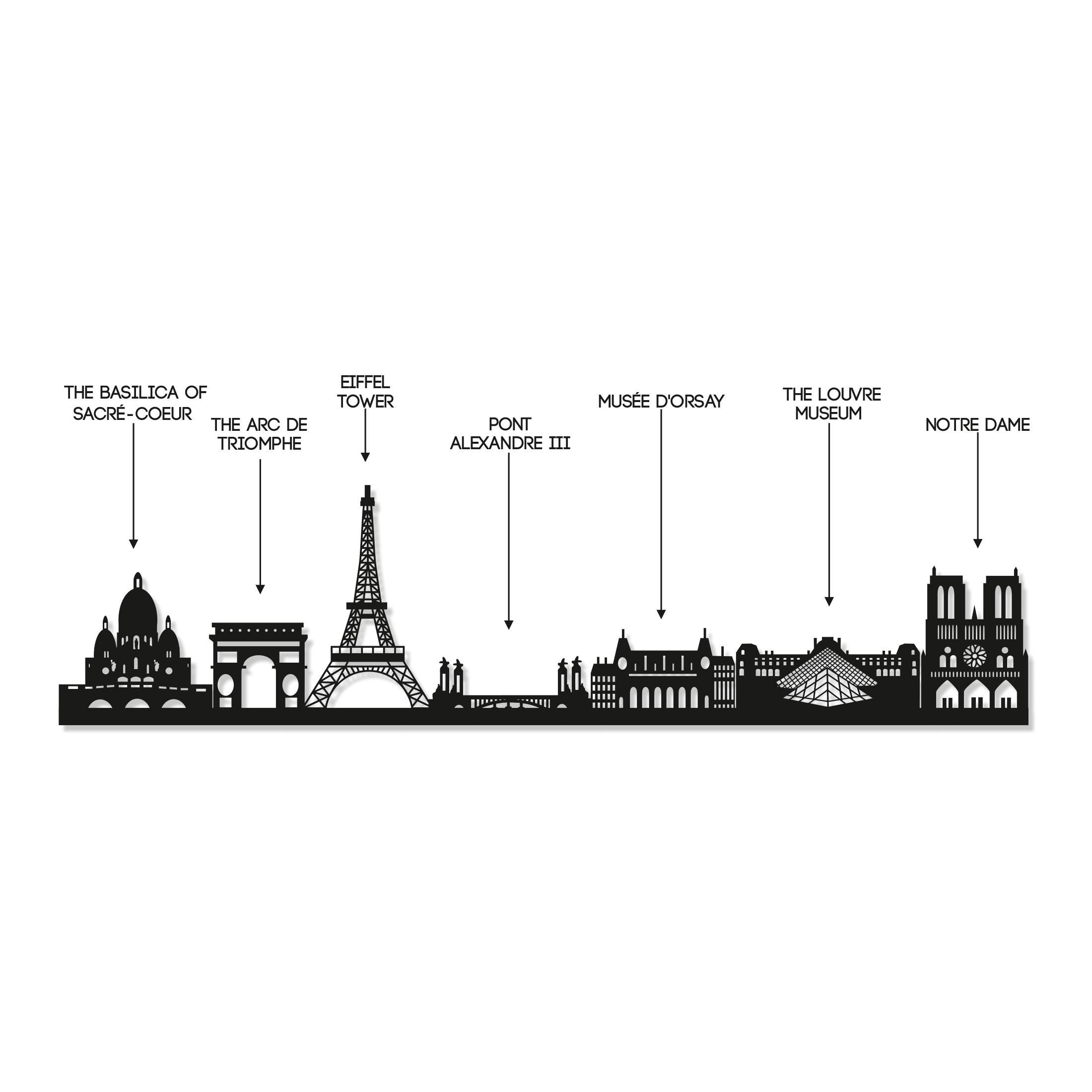 Paris Skyline - Paris Gift - Skyline Art