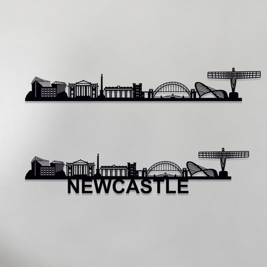 Newcastle Skyline Wall Art - Newcastle Gift - Skyline Art - Wood Wall Art