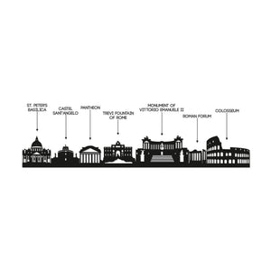 Rome Skyline Wall Art - Rome Gift - Skyline Art - No City Name - Wood Wall Art