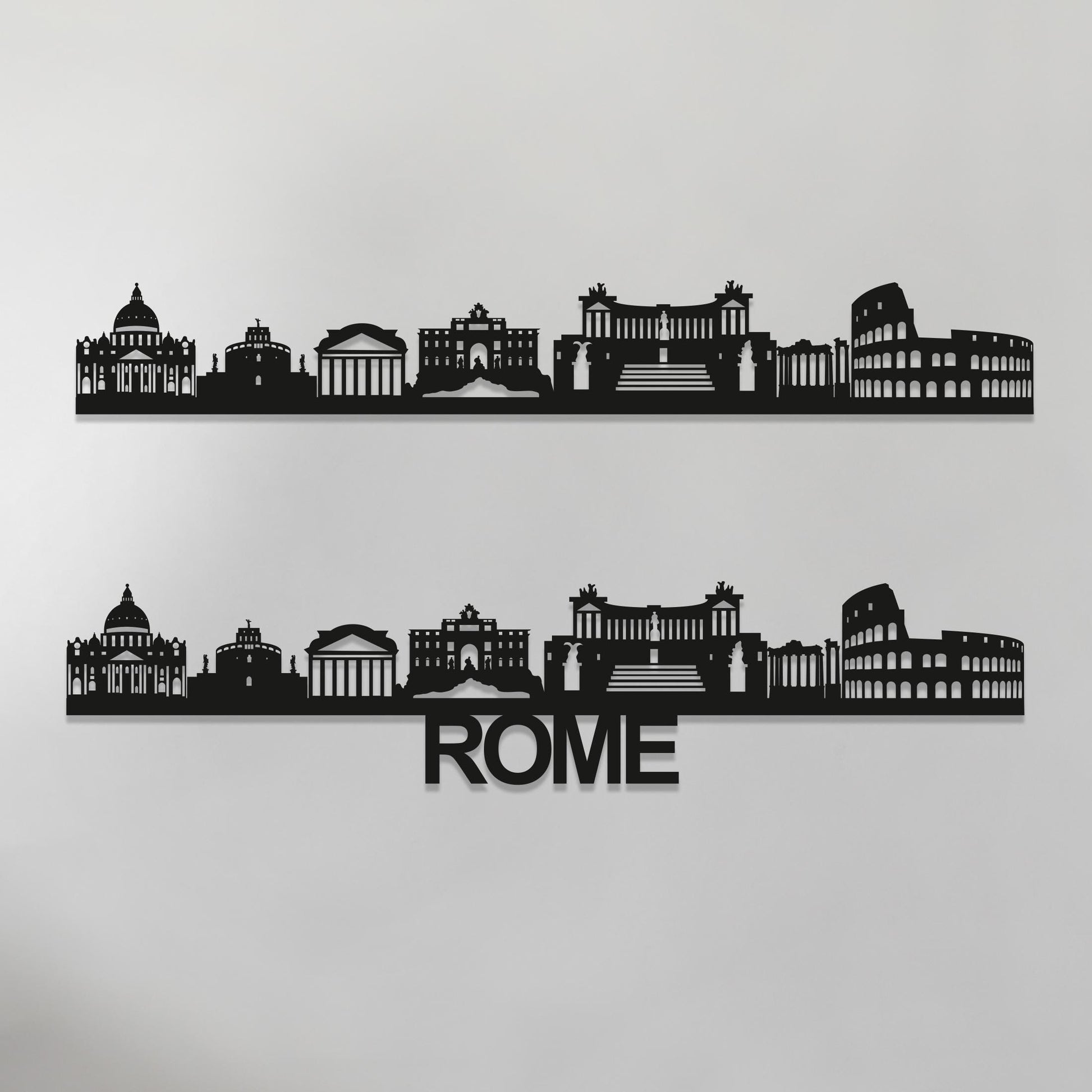 Rome Skyline Wall Art - Rome Gift - Skyline Art - No City Name - Wood Wall Art