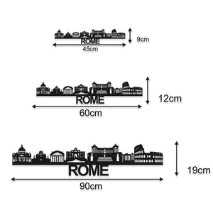 Rome Skyline Wall Art - Rome Gift - Skyline Art - No City Name - Wood Wall Art