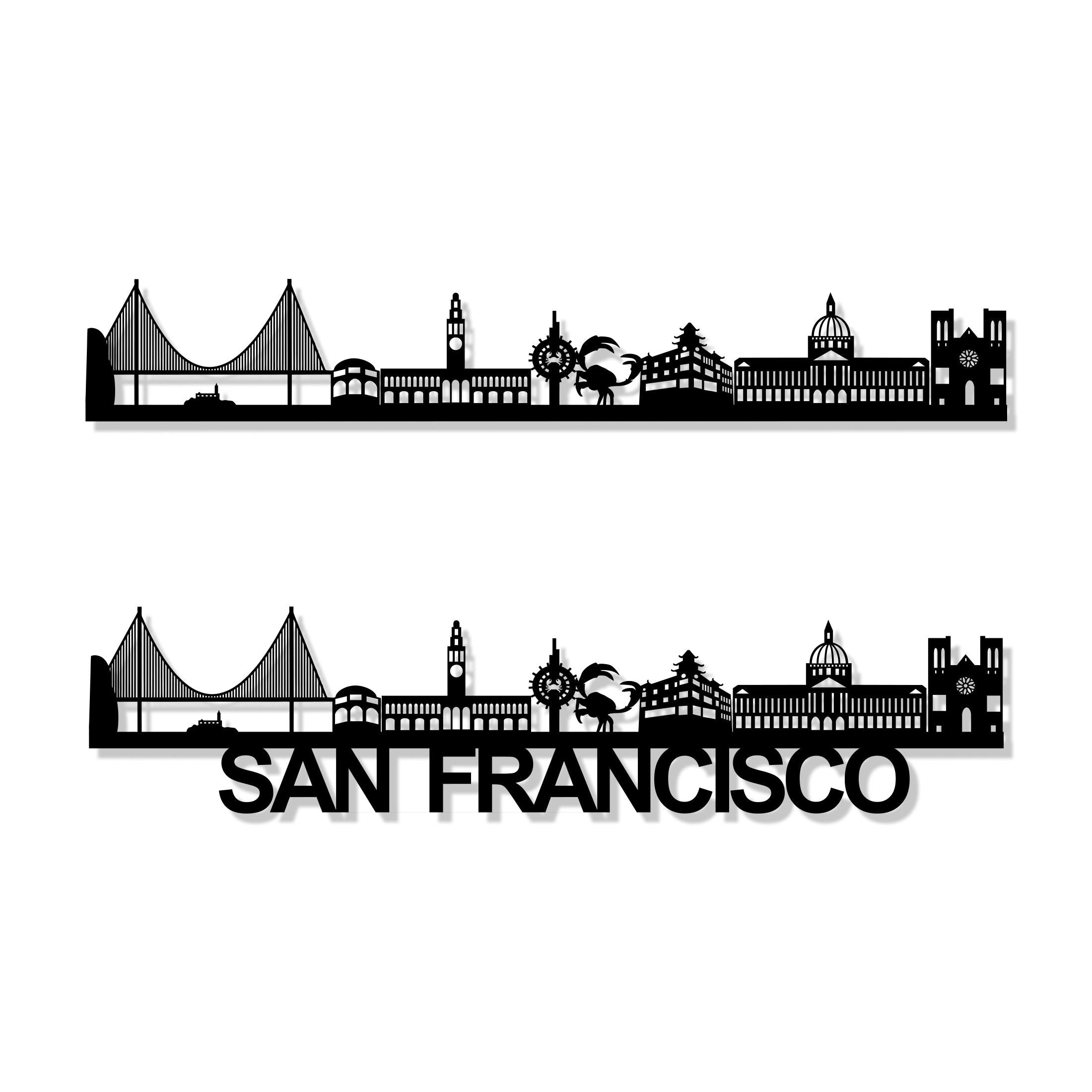 San Francisco Skyline - San Francisco Gift - Skyline Art - City Name