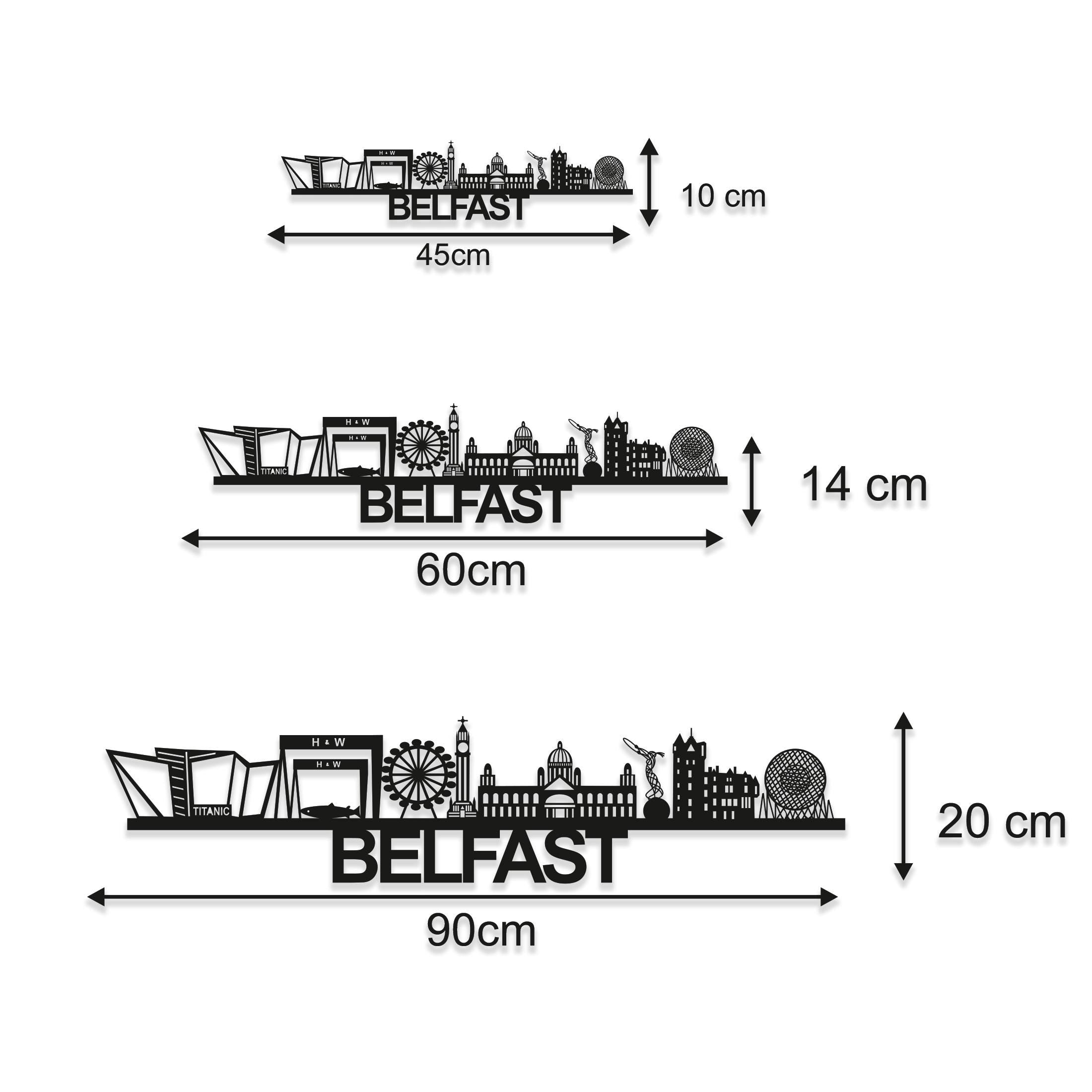 Belfast Skyline Wall Art - Belfast Gift - Skyline Art - Wood Wall Art