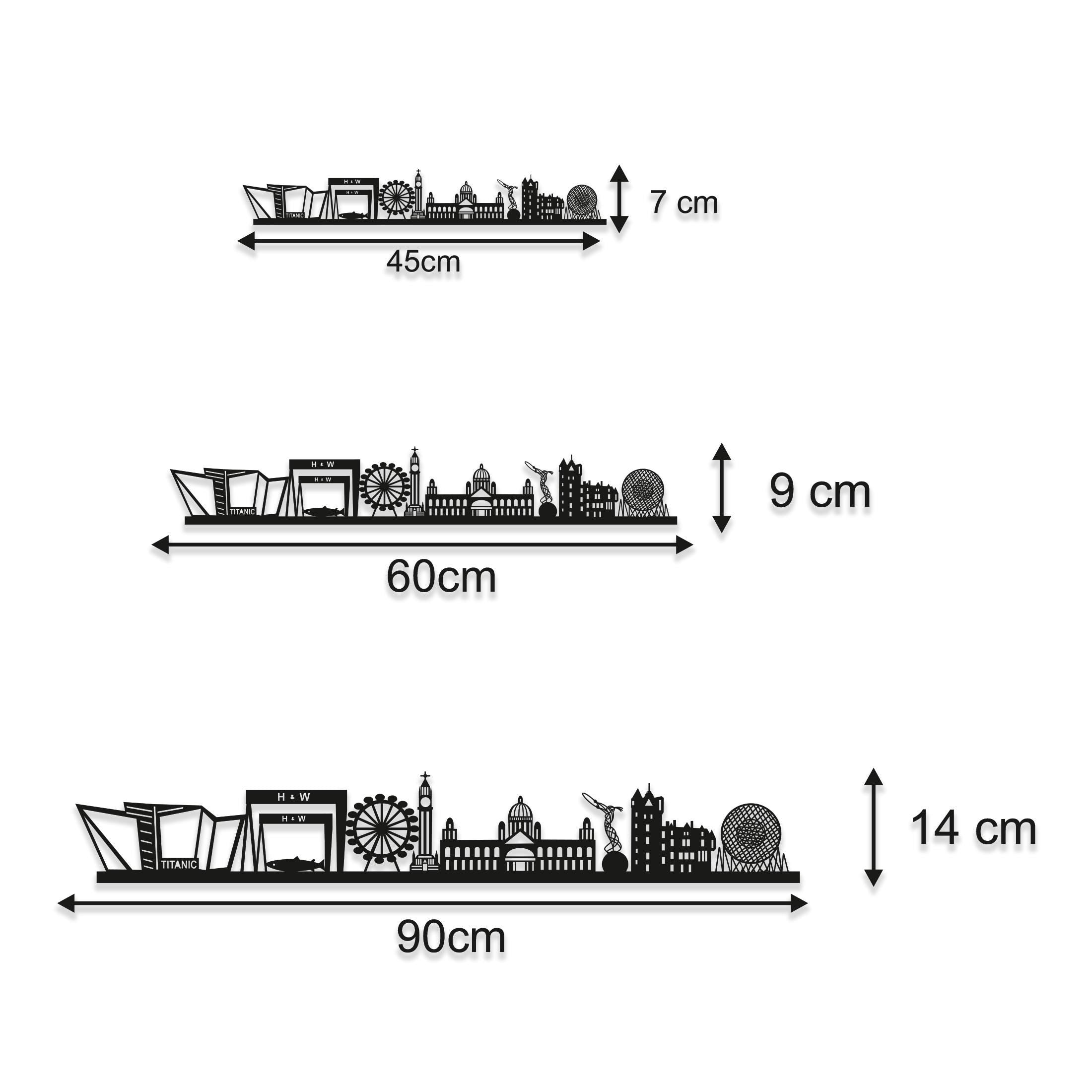 Belfast Skyline Wall Art - Belfast Gift - Skyline Art - Wood Wall Art