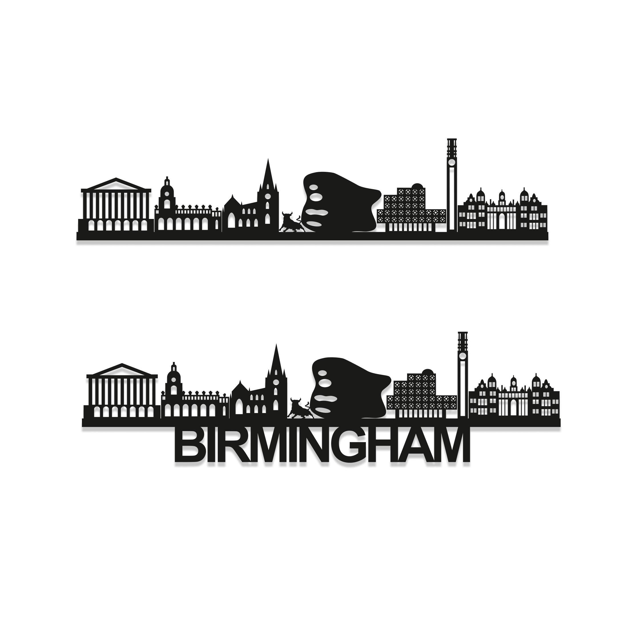 Birmingham Skyline Wall Art - Birmingham Gift - Skyline Art - Wood Wall Art