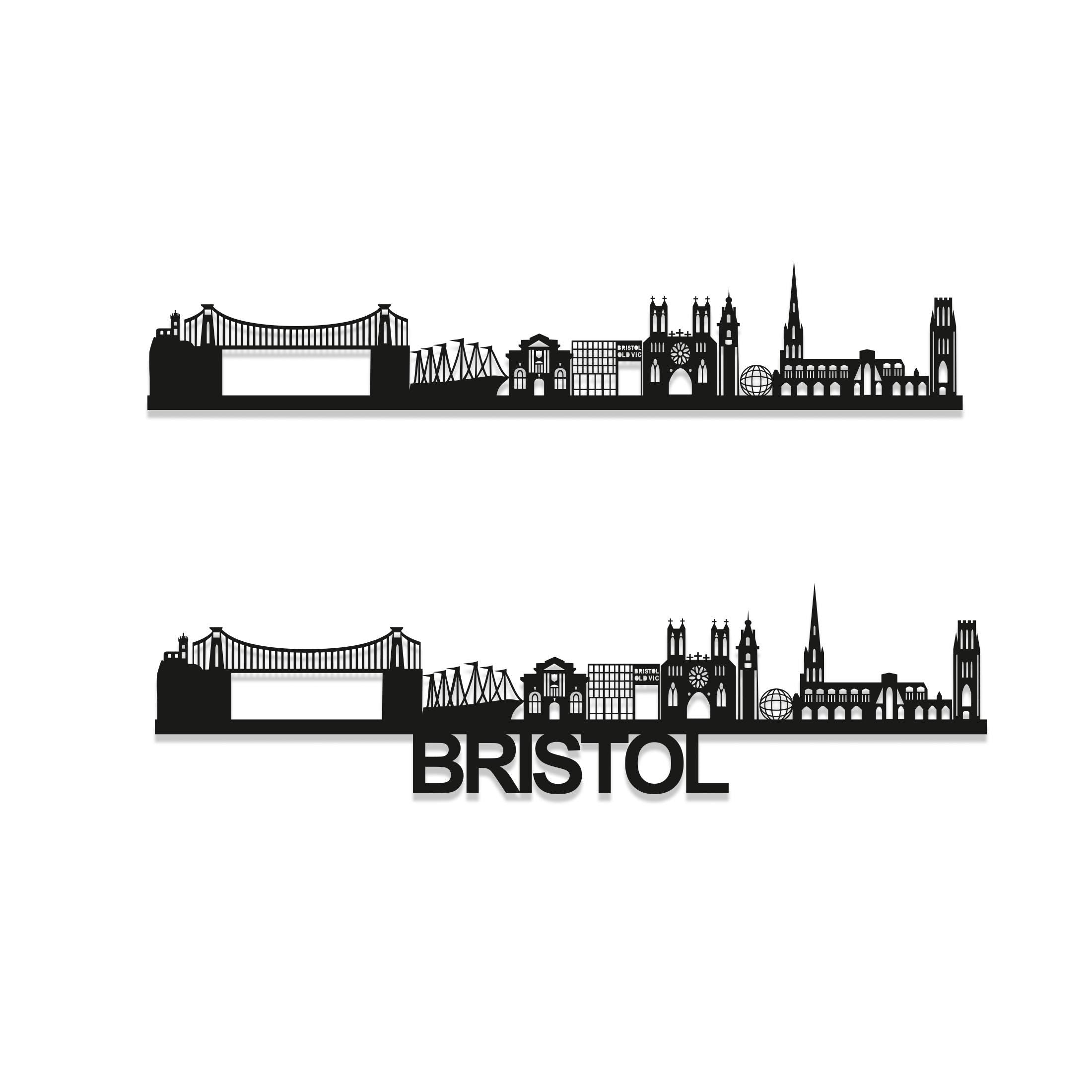 Bristol Skyline Wall Art - Bristol Gift - Skyline Art - Wood Wall Art