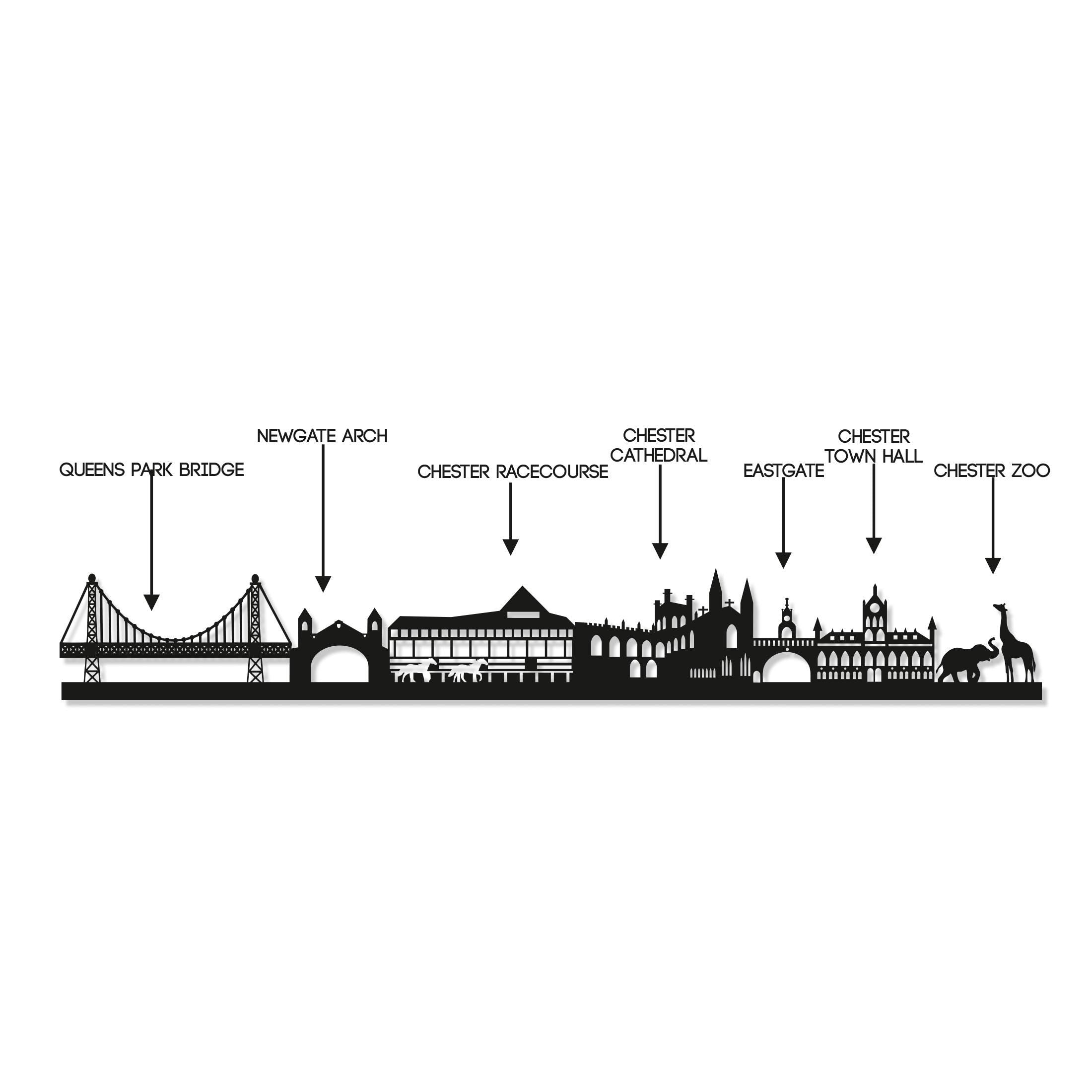 Chester Skyline - Chester Gift - Skyline Art - No City Name