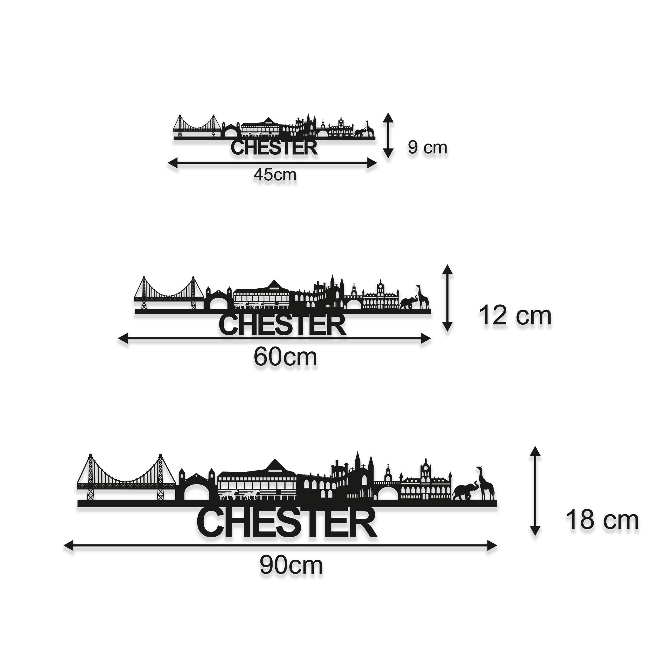 Chester Skyline - Chester Gift - Skyline Art - No City Name