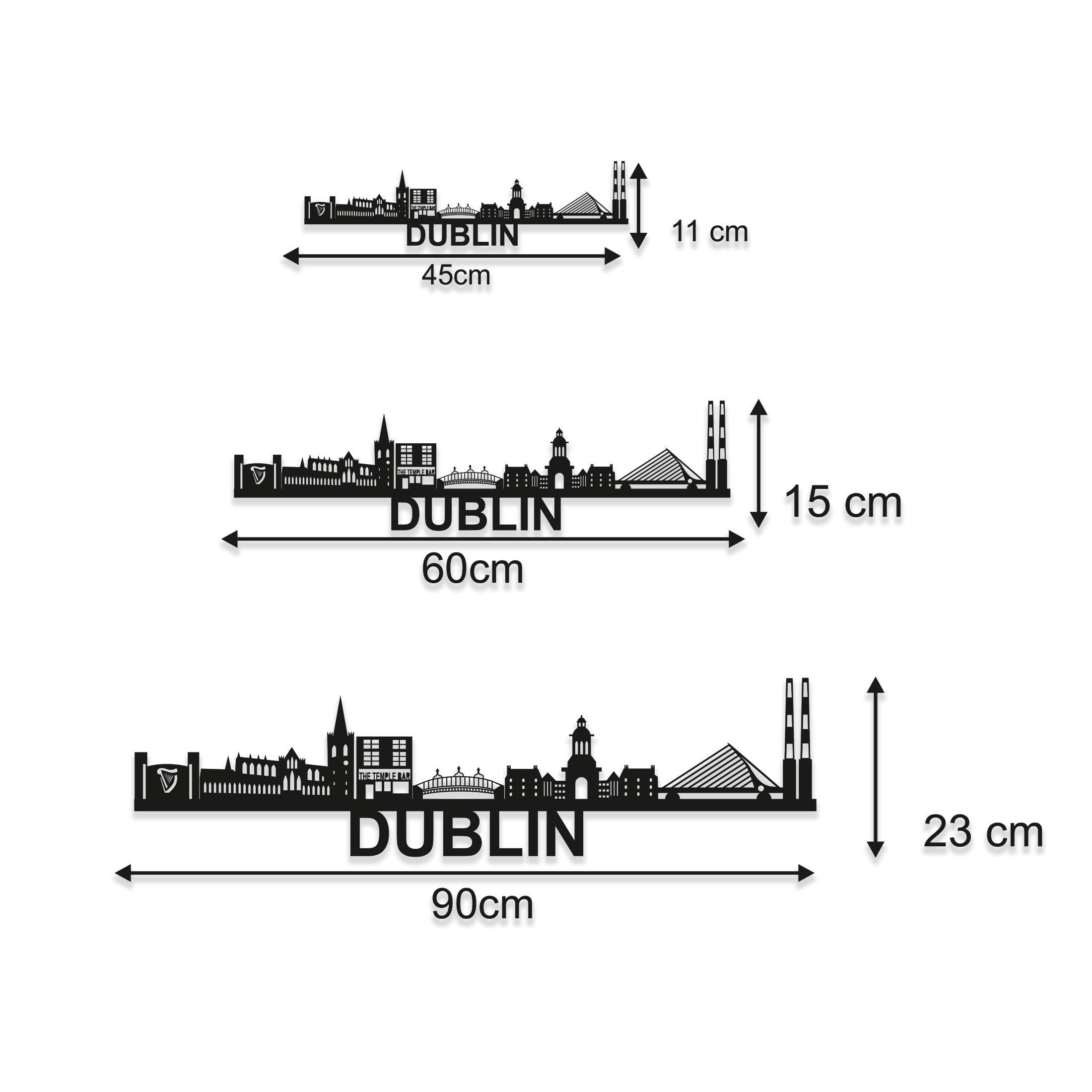 Dublin Skyline Wall Art - Dublin Gift - Skyline Art - Wood Wall Art