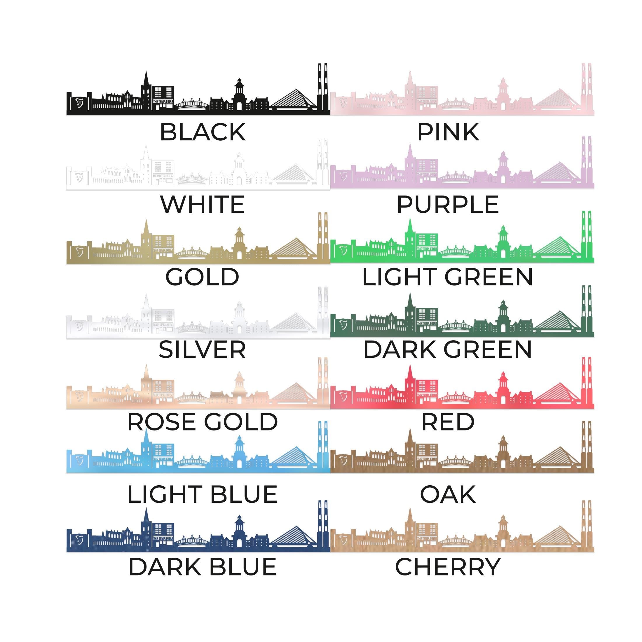 Dublin Skyline Wall Art - Dublin Gift - Skyline Art - Wood Wall Art