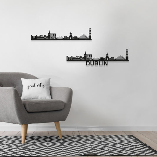 Dublin Skyline Wall Art - Dublin Gift - Skyline Art - Wood Wall Art