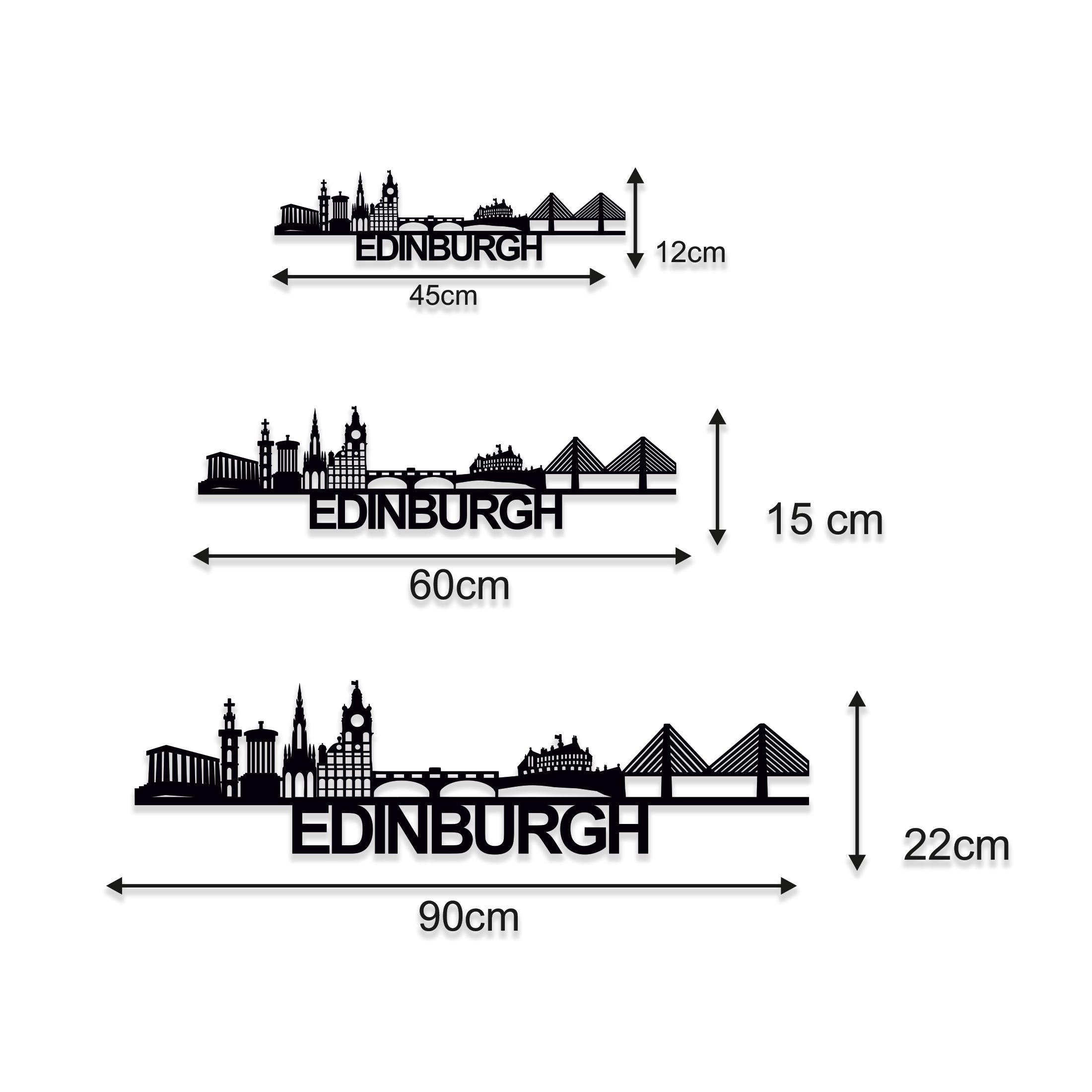 Edinburgh Skyline Wall Art - Edinburgh Gift - Skyline Art - Wood Wall Art