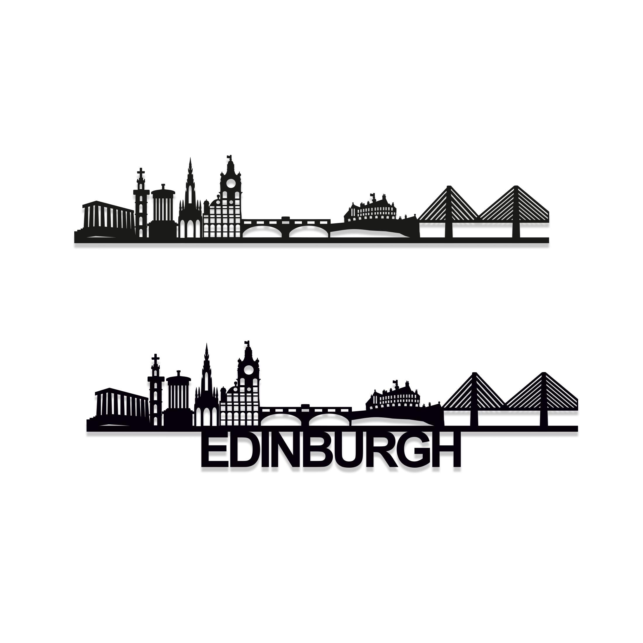 Edinburgh Skyline Wall Art - Edinburgh Gift - Skyline Art - Wood Wall Art