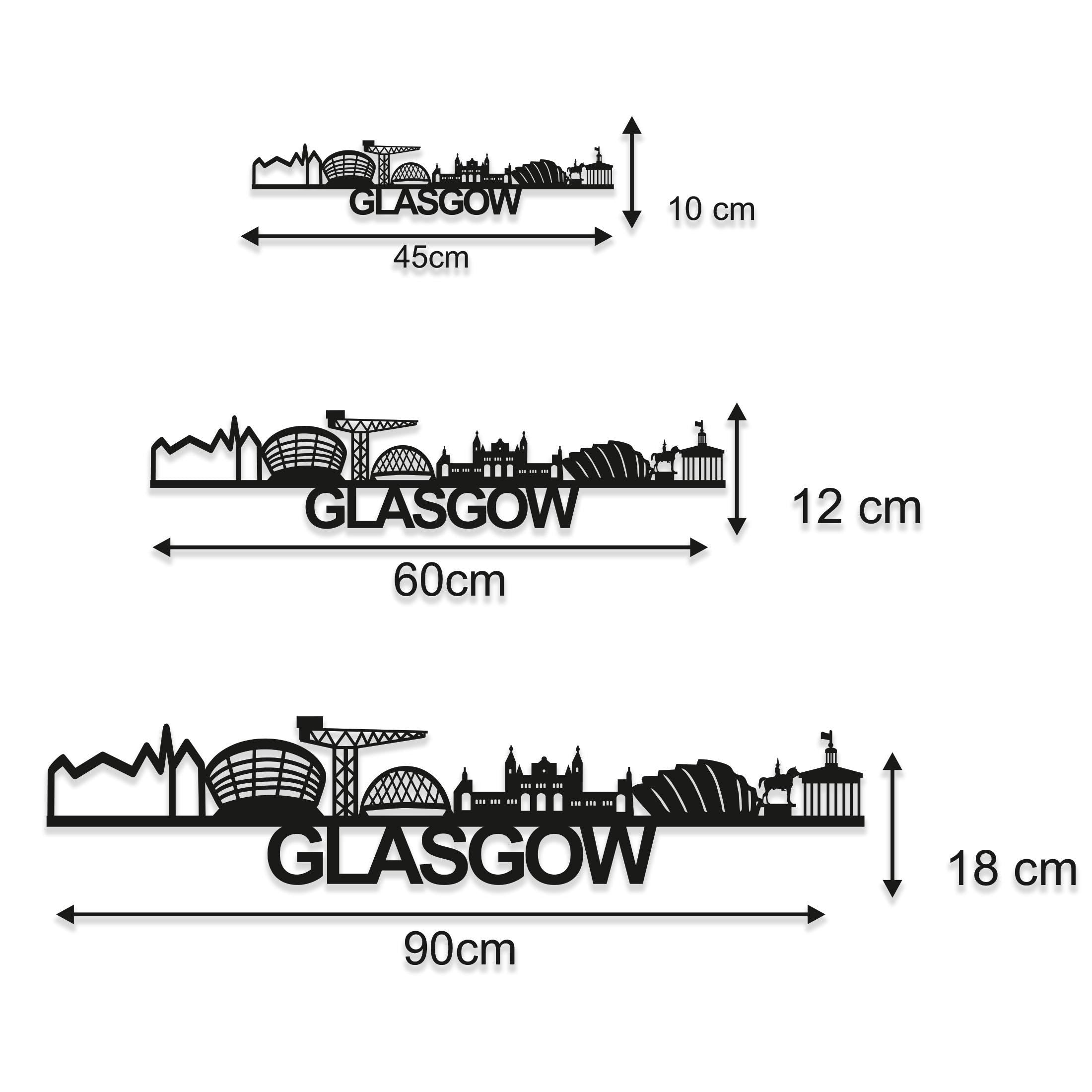 Glasgow Skyline - Glasgow Gift - Skyline Art