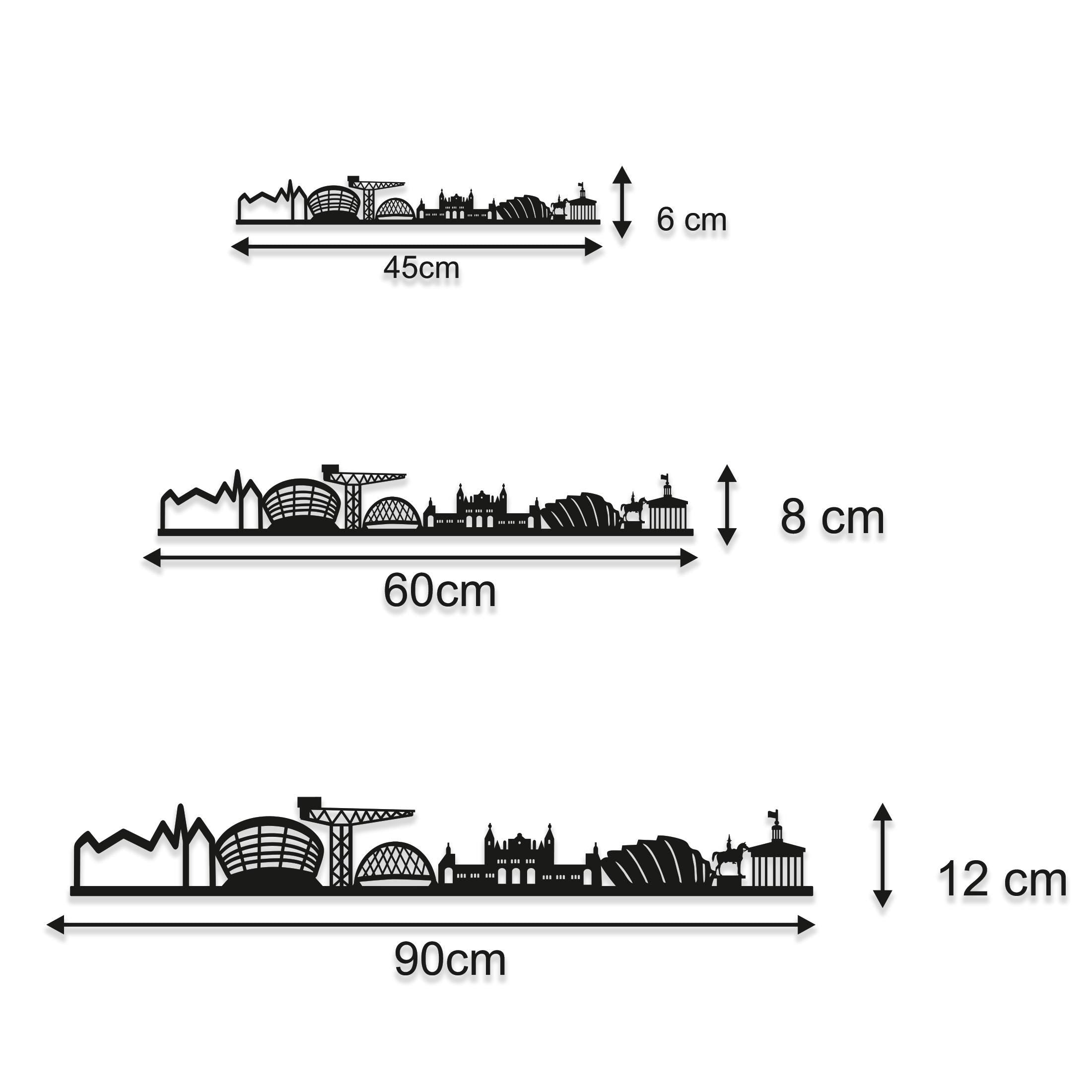 Glasgow Skyline - Glasgow Gift - Skyline Art