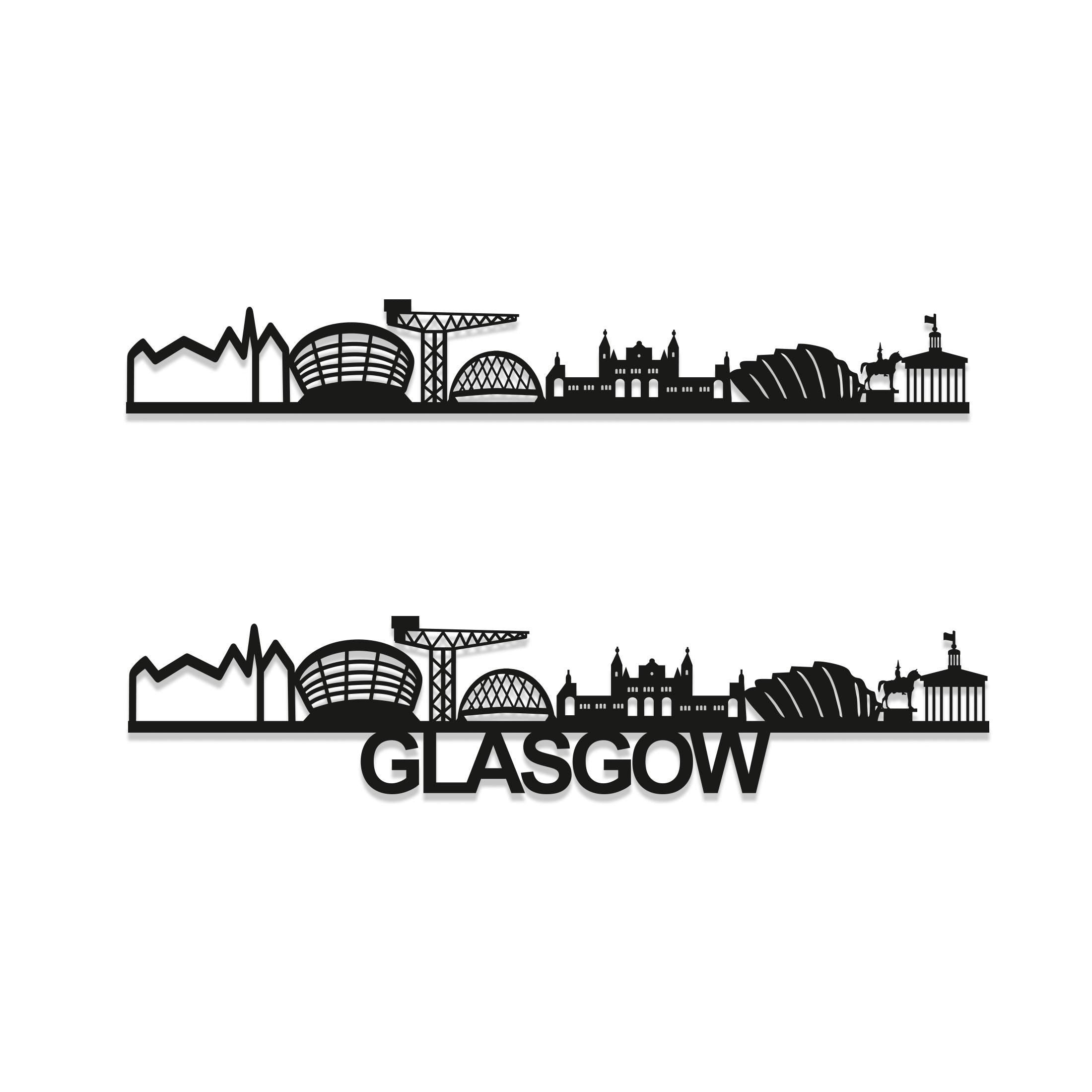 Glasgow Skyline - Glasgow Gift - Skyline Art