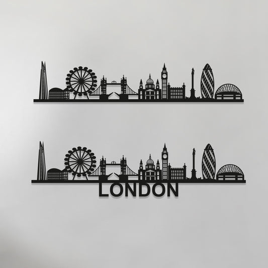 London Skyline Wall Art - London Gift - Skyline Art - Wood Wall Art