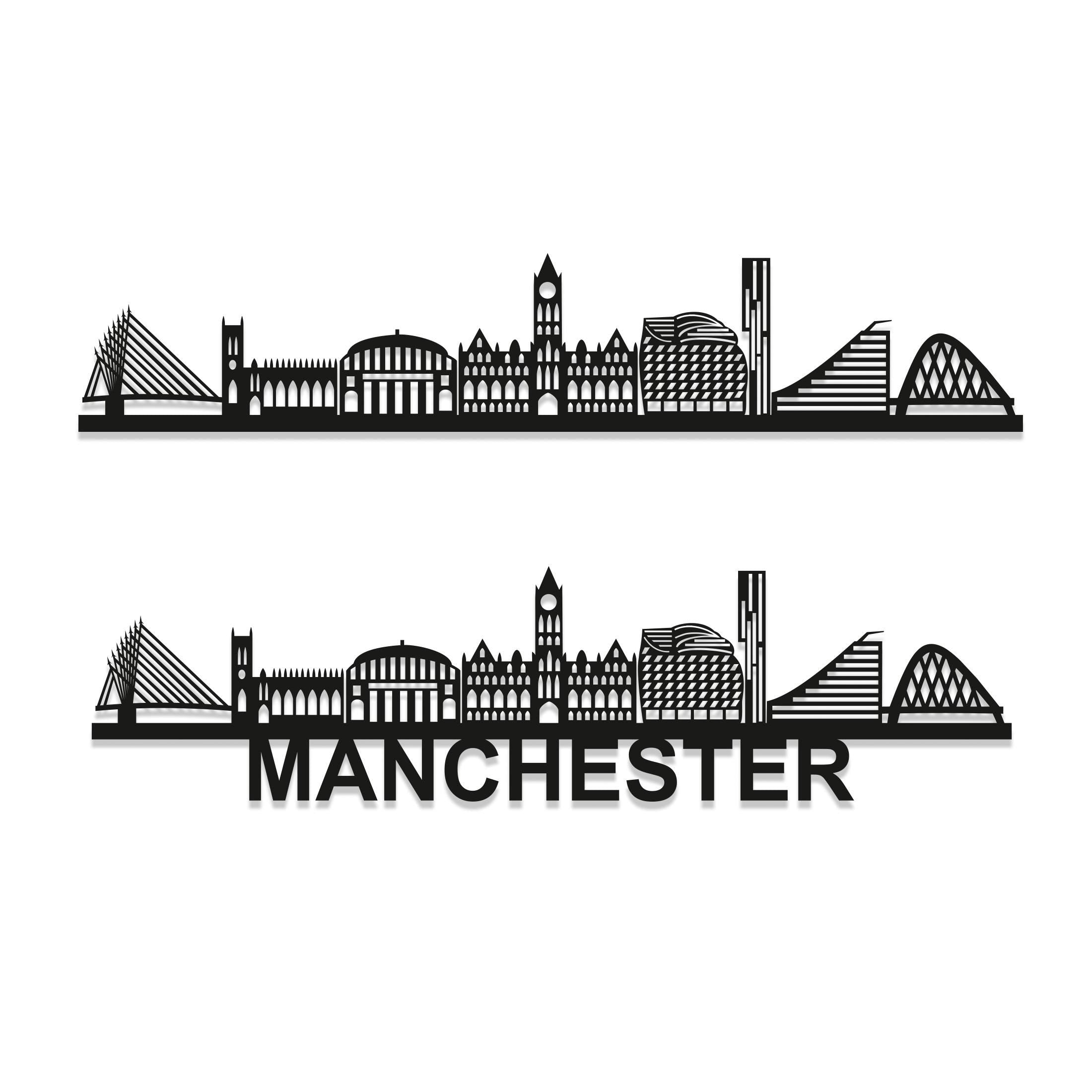 Manchester Skyline - Manchester Gift - Skyline Art