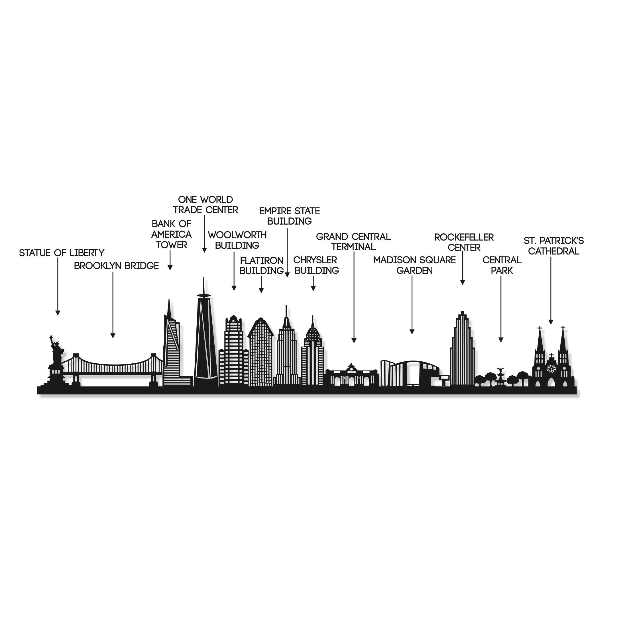 New York Skyline - New York Gift - Skyline Art