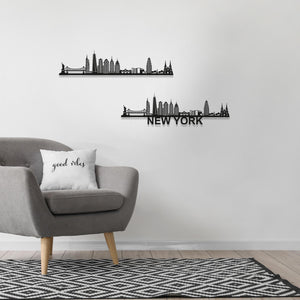 New York Skyline Wall Art - New York Gift - Skyline Art - Wood Wall Art