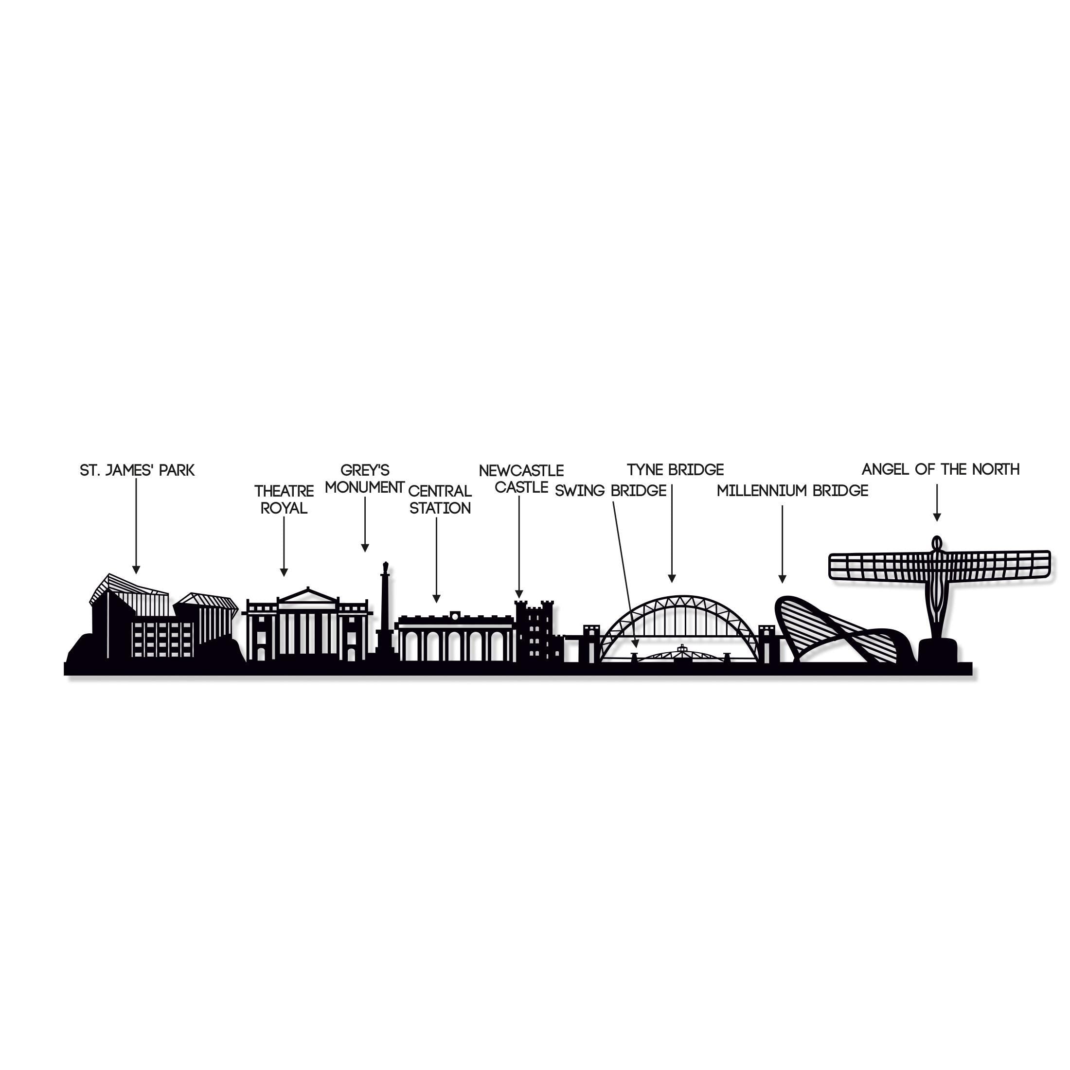 Newcastle Skyline - Newcastle Gift - Skyline Art