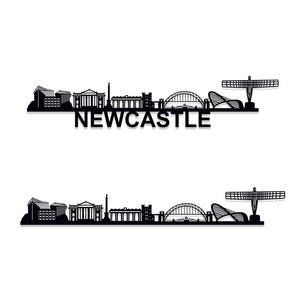 Newcastle Skyline Wall Art - Newcastle Gift - Skyline Art - Wood Wall Art