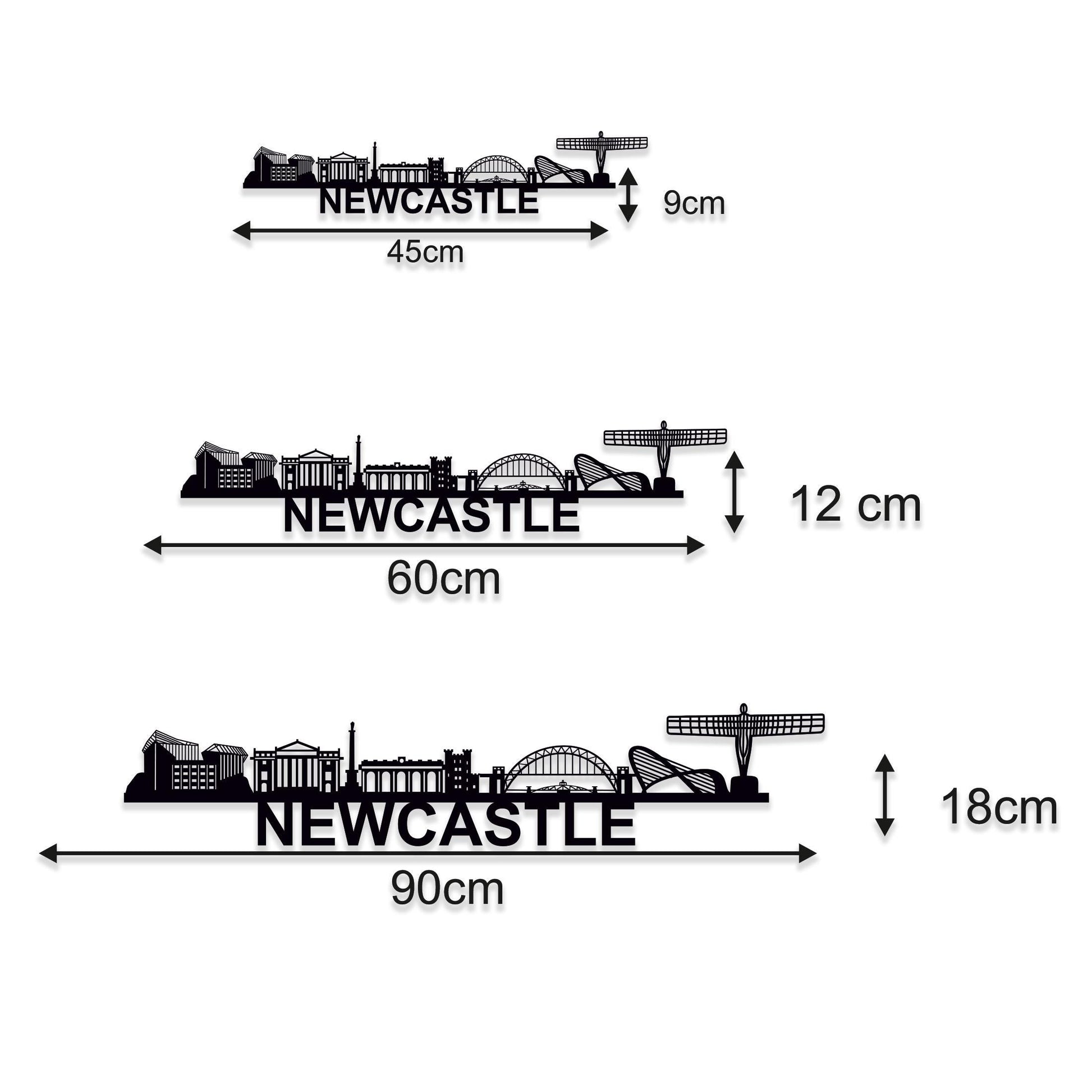 Newcastle Skyline Wall Art - Newcastle Gift - Skyline Art - Wood Wall Art